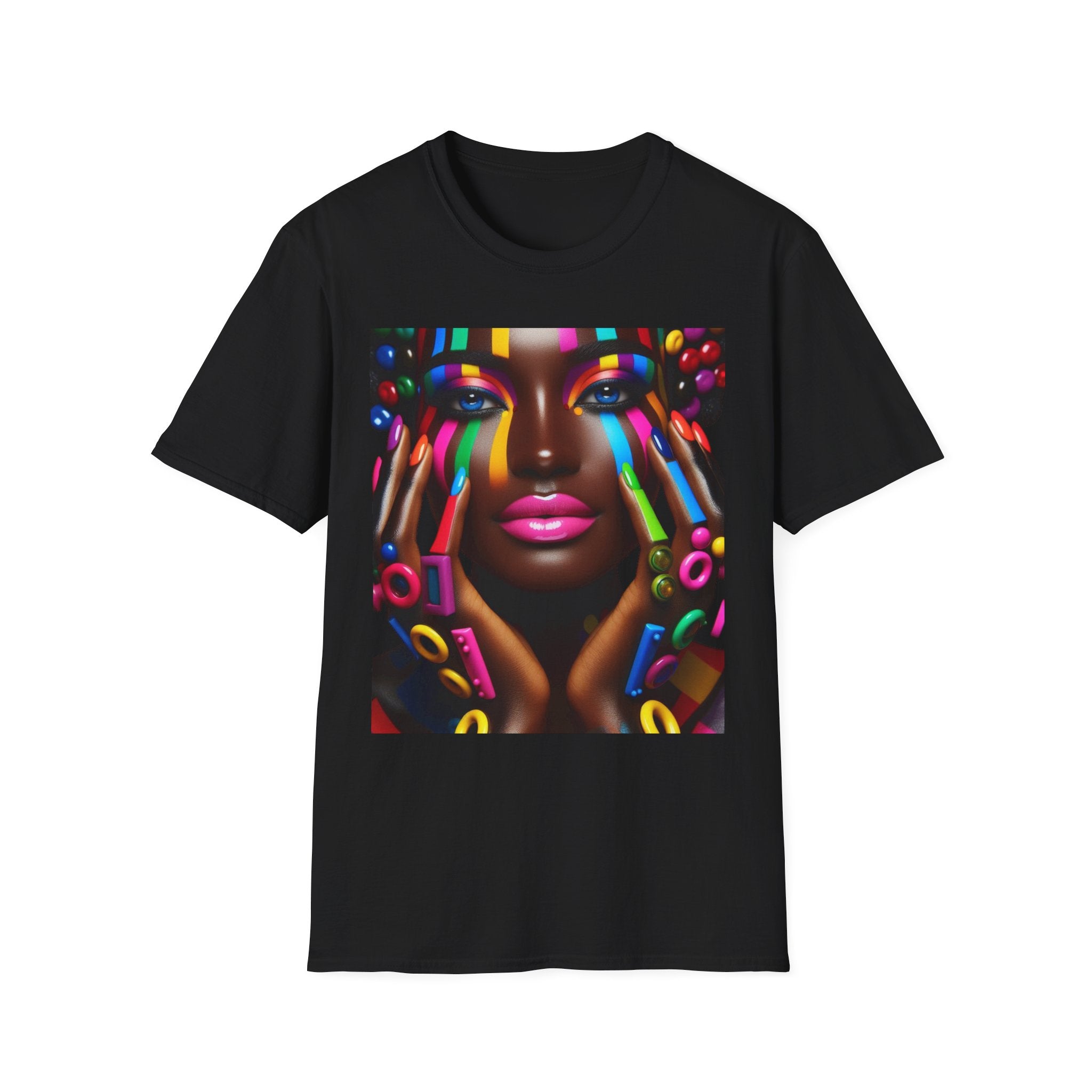 Colorful Pop-Art Afro Portrait T-Shirt