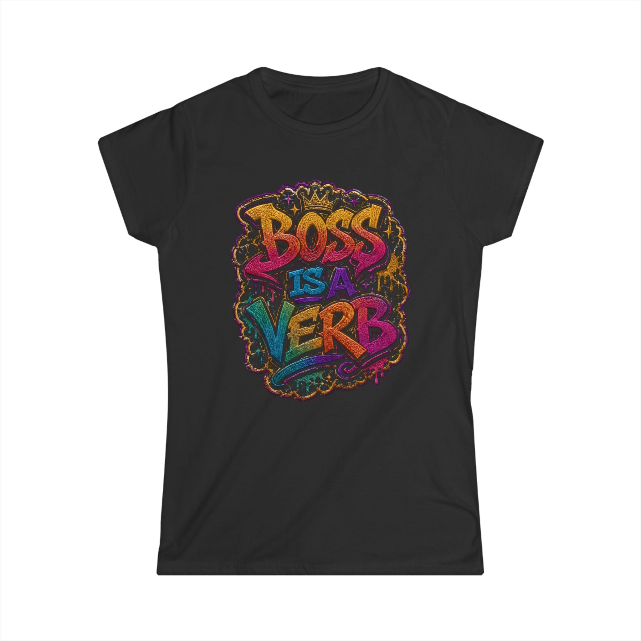 Boss Is a Verb Graphic Tee — Empowering Women's Leadership Shirt