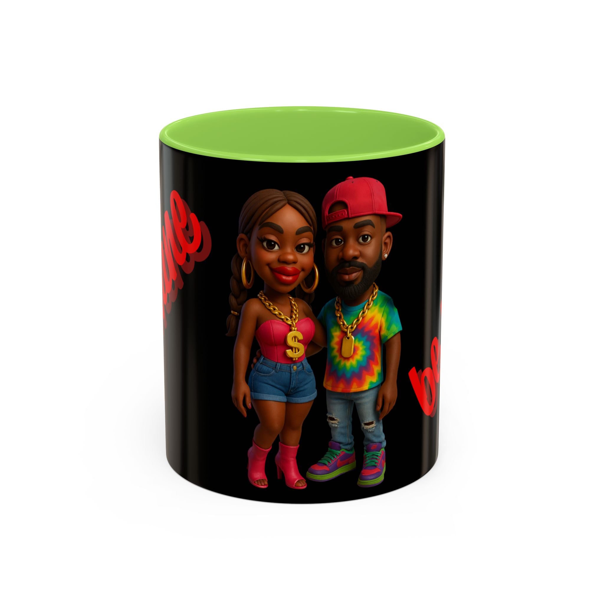 Colorful Be Mine Mug - Fun Couple Design, Perfect Gift for Love and Friendship