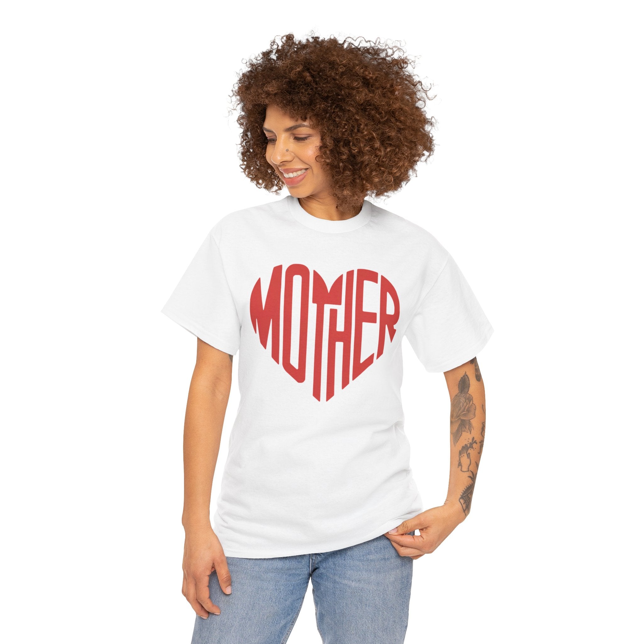 Mother Heart Unisex Heavy Cotton Tee - Perfect Gift for Mother's Day
