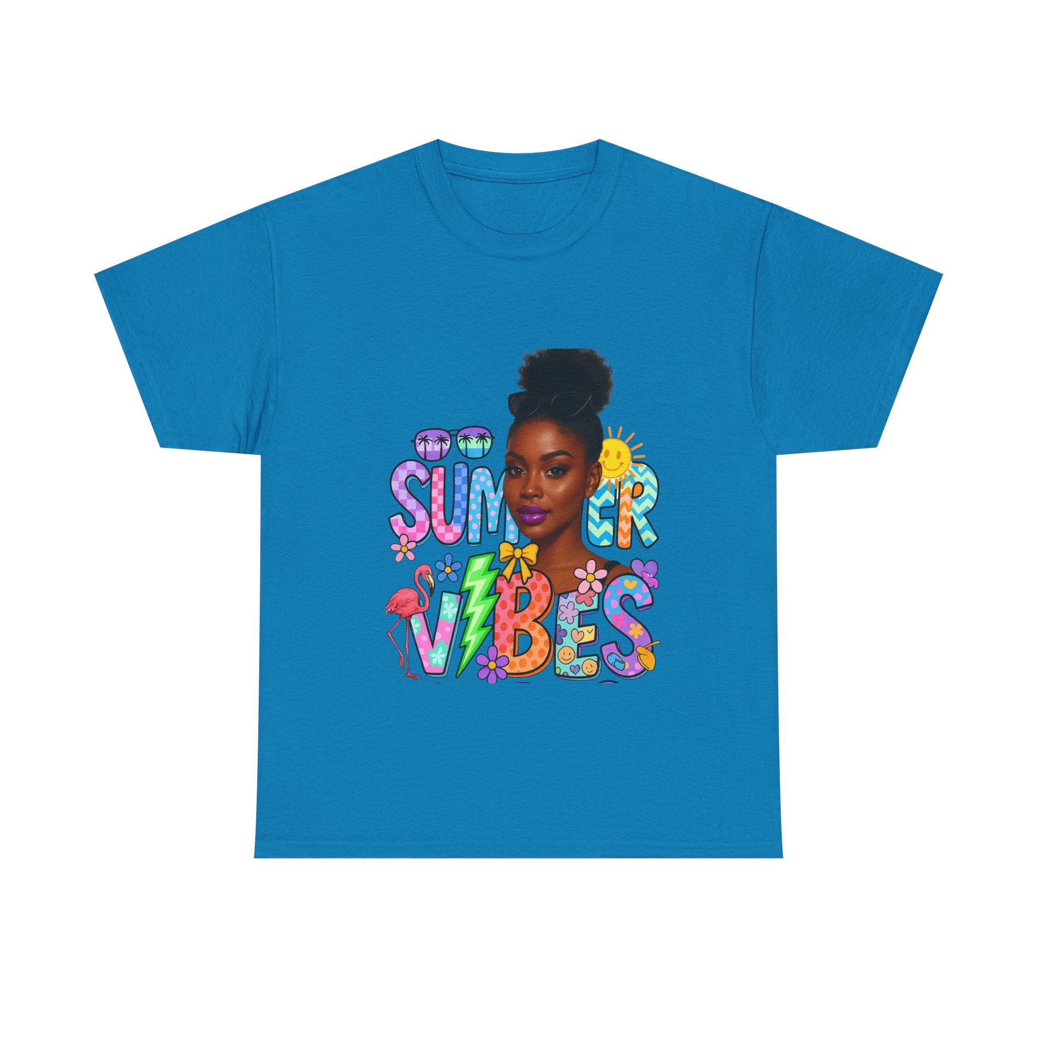 Summer Vibes Unisex Heavy Cotton Tee - Fun and Colorful Graphic Shirt
