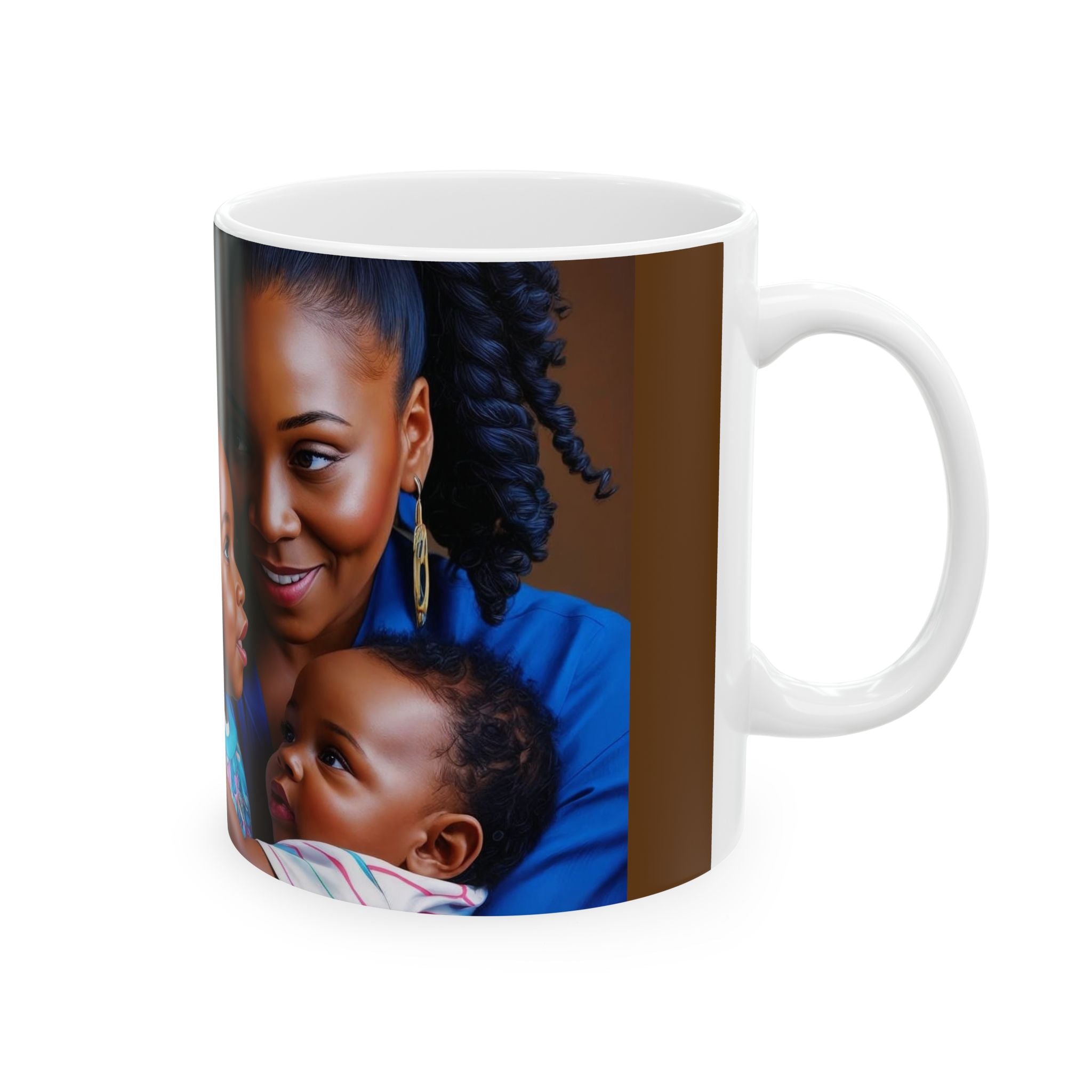 Ain't no hood like motherhood - Celebrate Motherhood Ceramic Mug - Heartwarming Mom & Kids Design - Perfect Gift for Mother's Day
