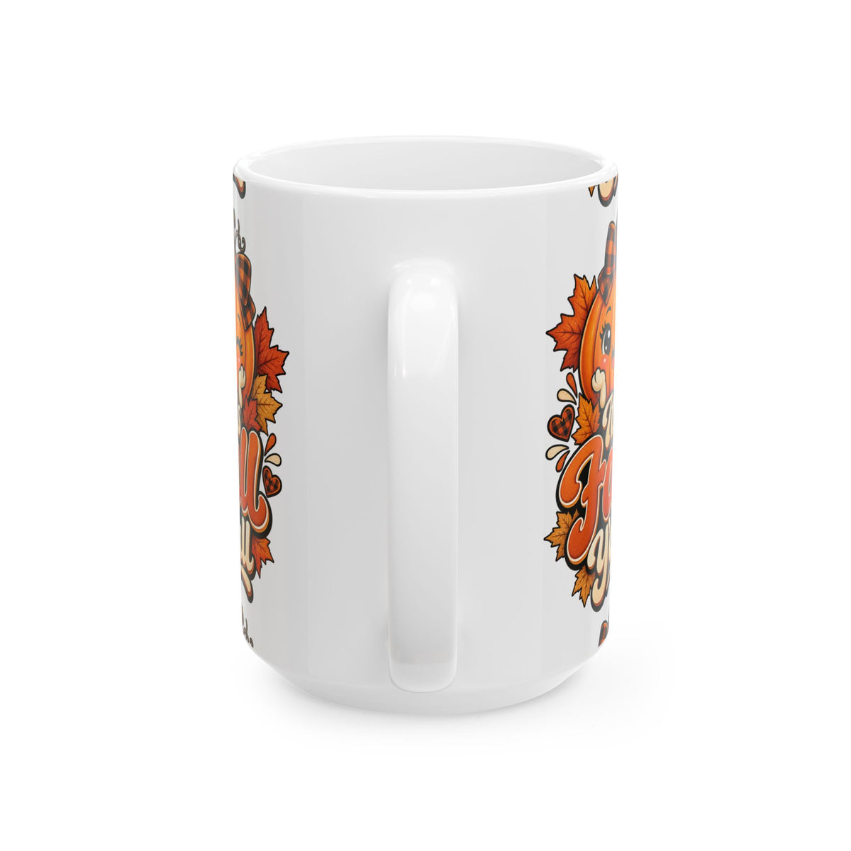 It's Fall Y'all Ceramic Mug — Cute Pumpkin & Autumn Leaves 11oz/15oz