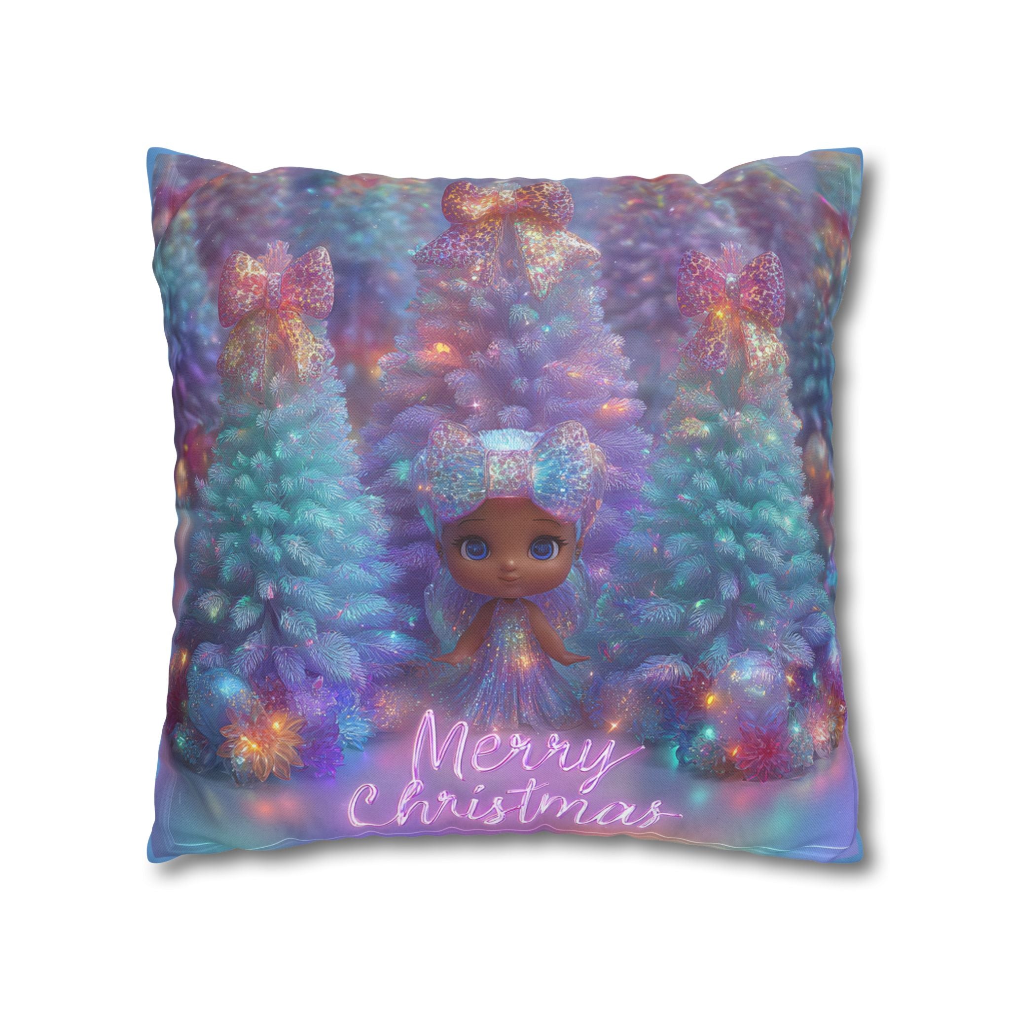 Merry Christmas Decorative Pillowcase, Cozy Holiday Decor, Personalized Gift, Kids Room, Winter Home Accent, Festive Throw Pillow