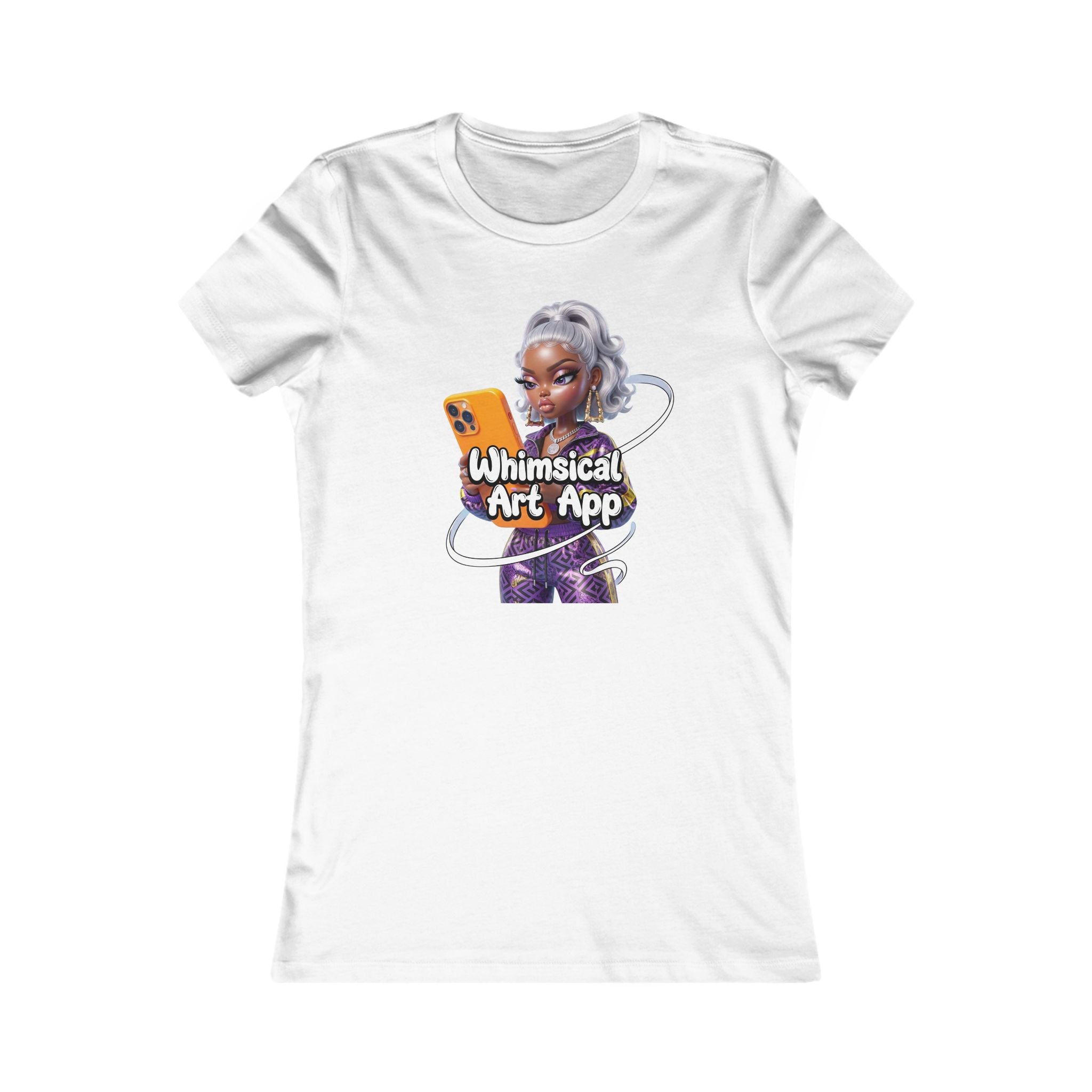 Whimsical Art App Tee — Cute Phone Selfie Graphic Women's T‑Shirt