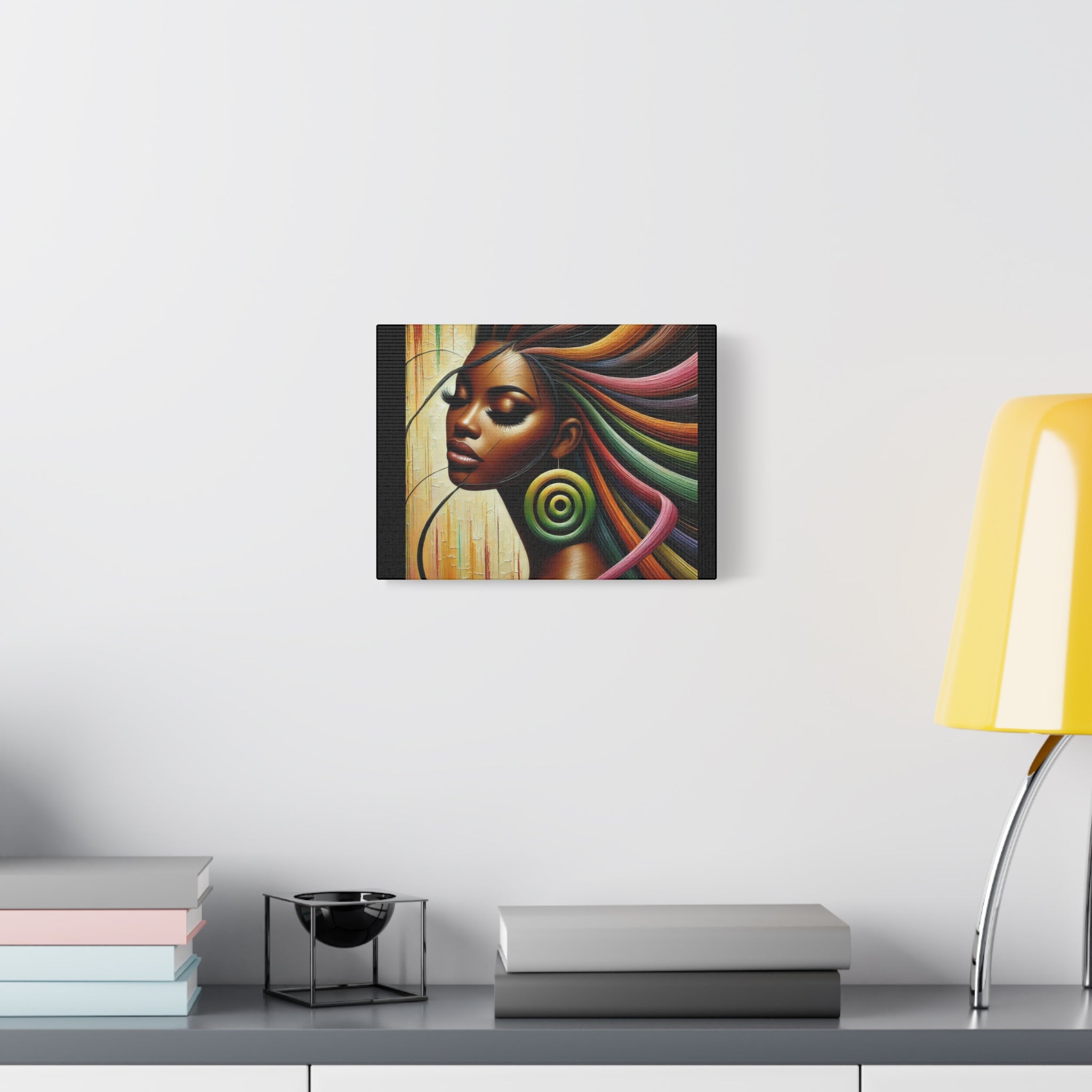 Glowing Vibrant African Art Canvas Print - 1.25" Stretched Wall Decor