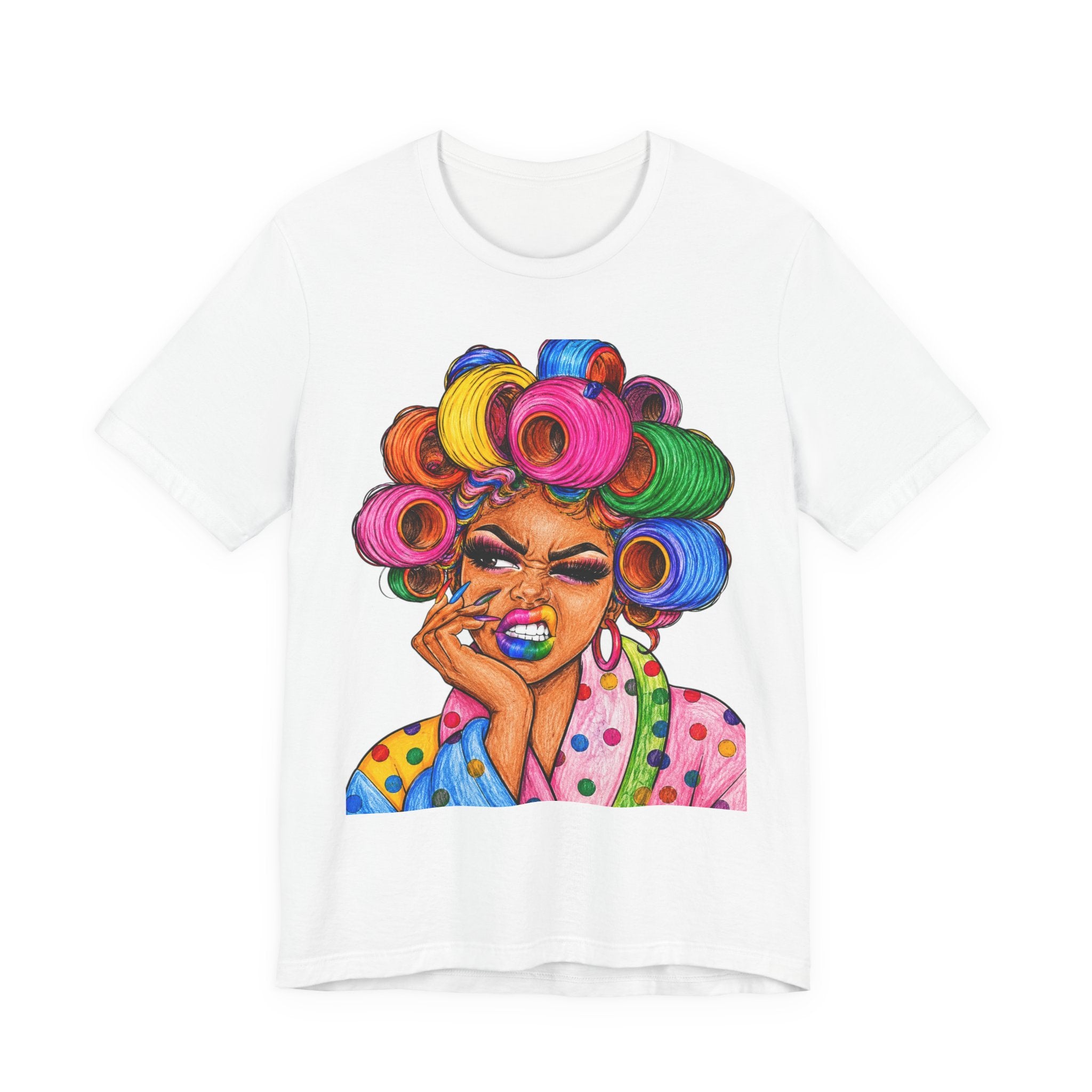 Graphic Tee — Colorful Roller Girl Illustration T-Shirt