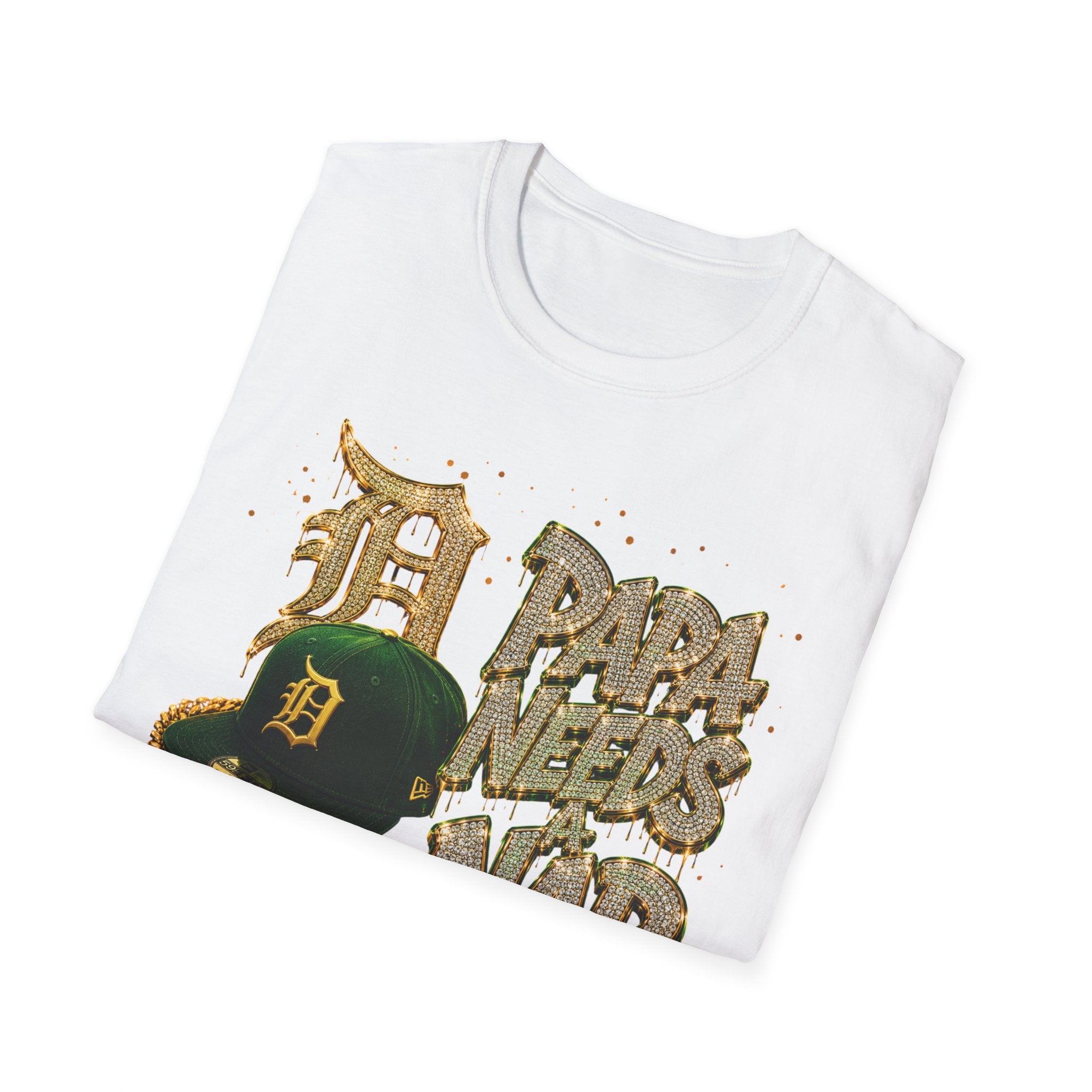 Papa Needs A Nap T-Shirt – Vintage Detroit D Hat Graphic Tee for Dads
