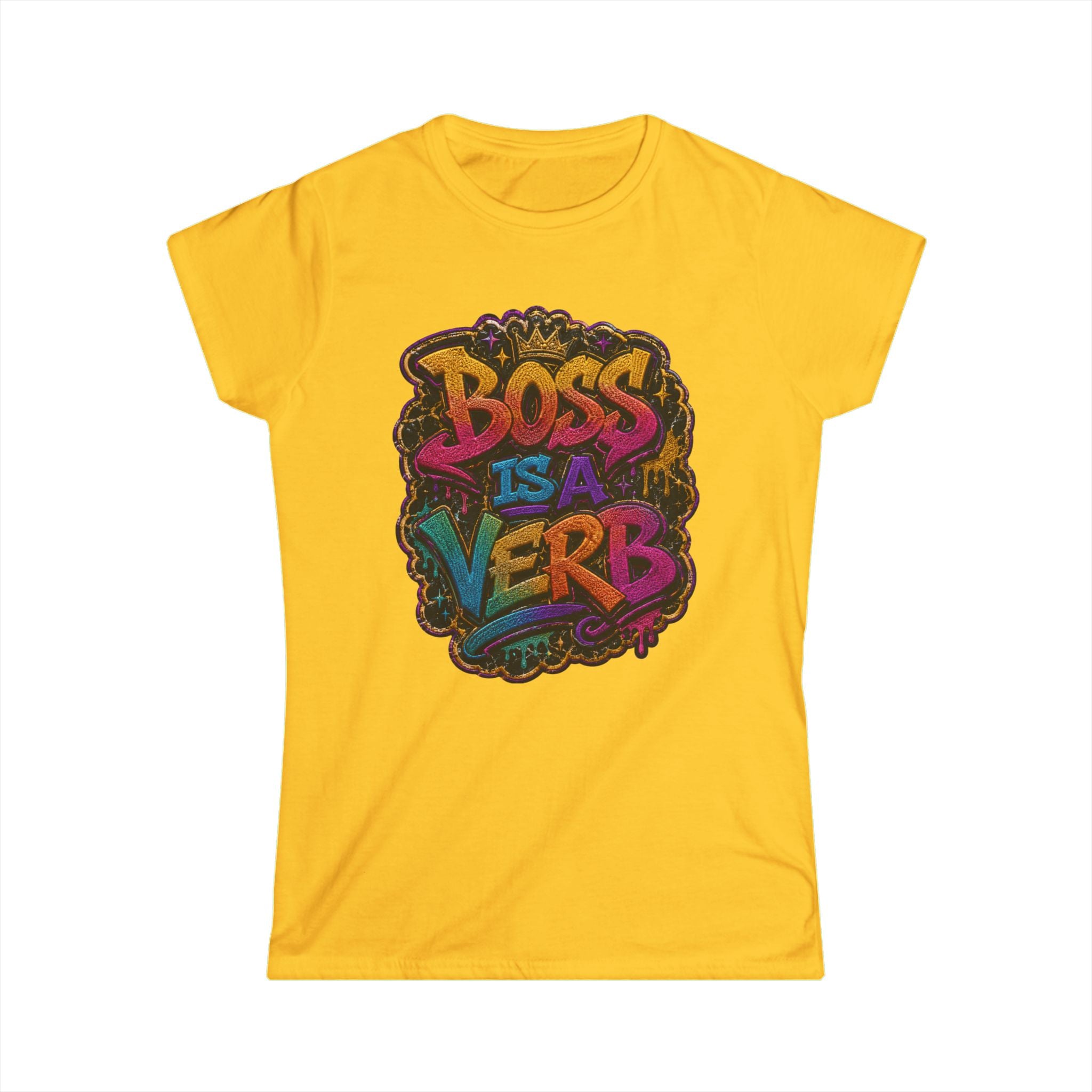 Boss Is a Verb Graphic Tee — Empowering Women's Leadership Shirt