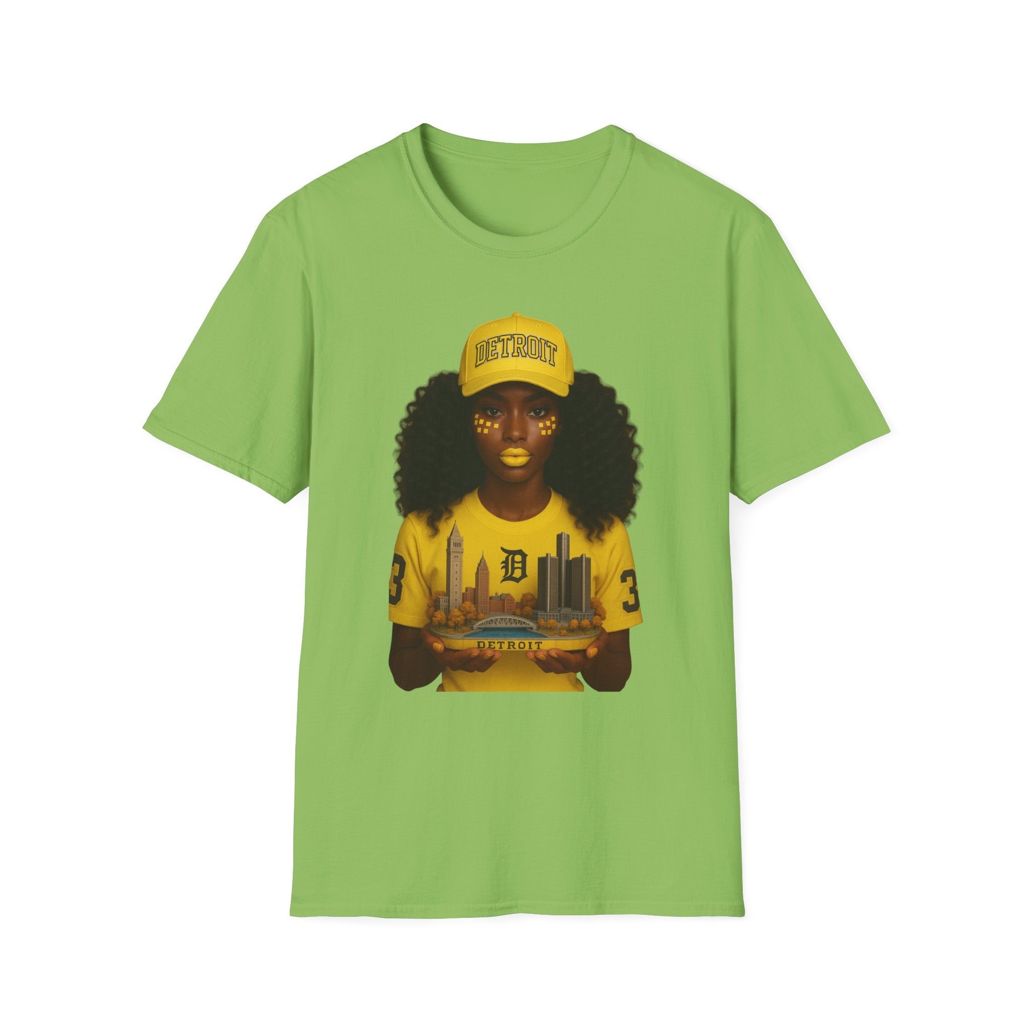 Yellow Cultural Heritage Tee - Detroit City Pride T-Shirt, Unisex Graphic Tee, Vintage Style Shirt, Gift for Music Lovers, Festival Apparel