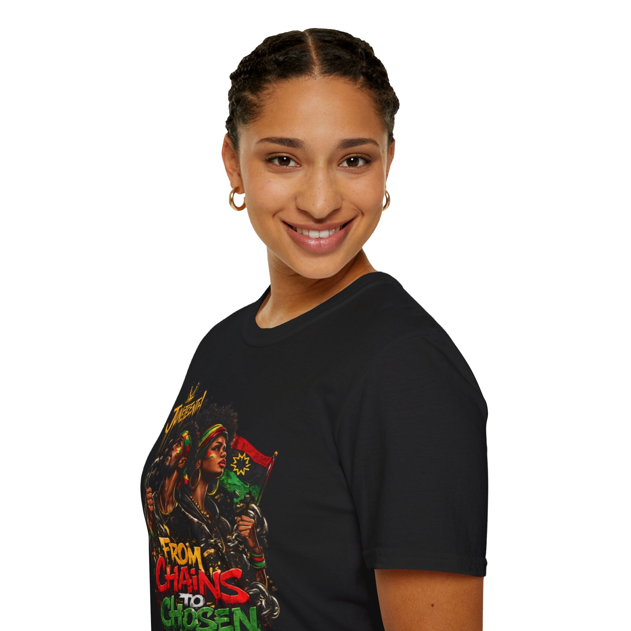From Chains to Chosen T-Shirt - Unisex— Inspirational Rastafarian Reggae Graphic Tee