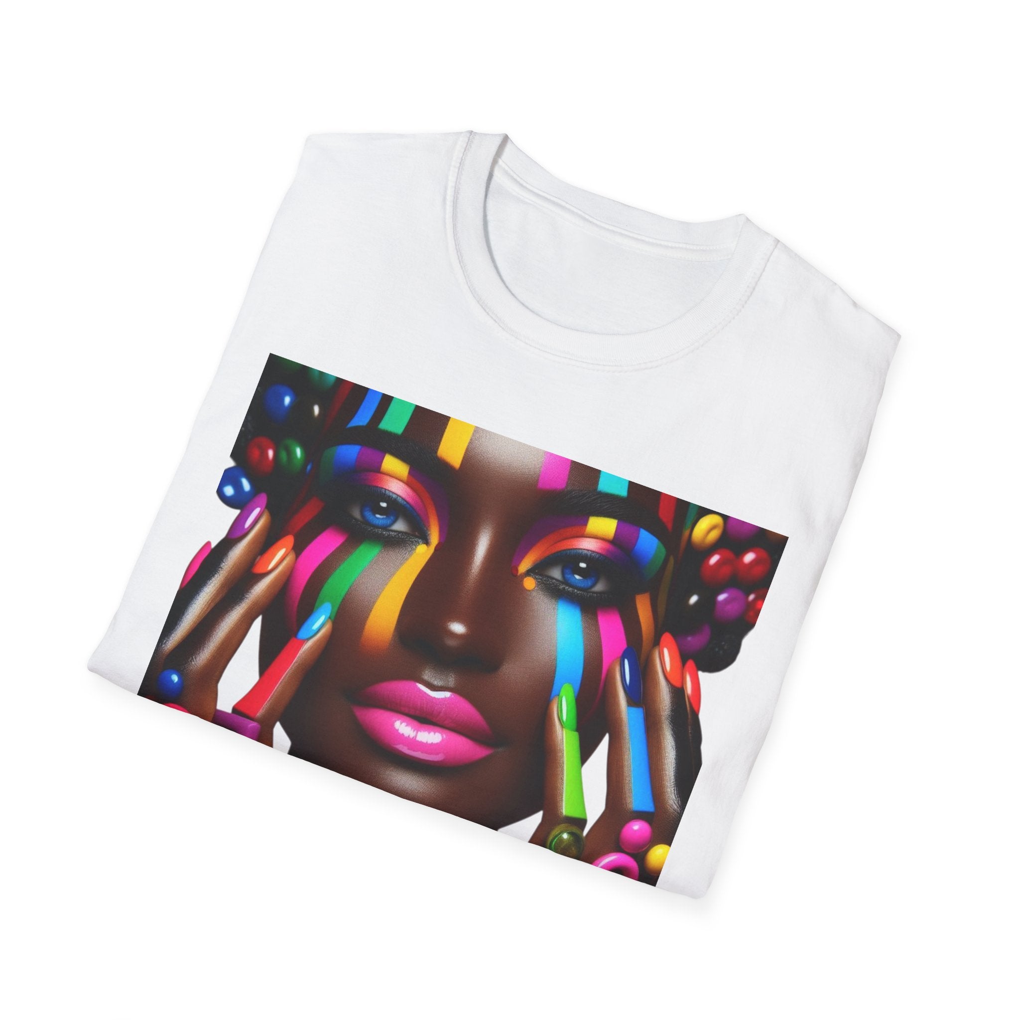 Colorful Pop-Art Afro Portrait T-Shirt