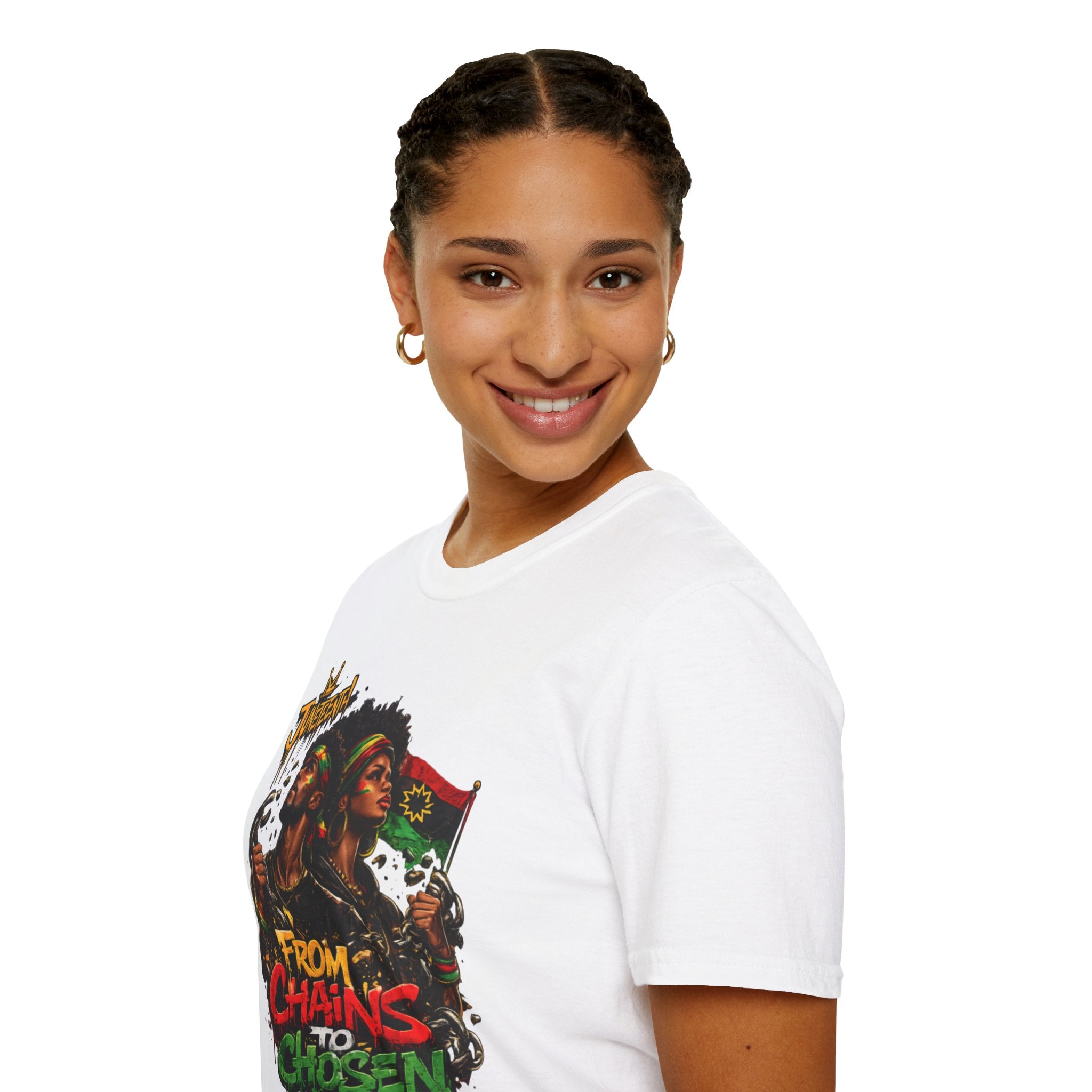 From Chains to Chosen T-Shirt - Unisex— Inspirational Rastafarian Reggae Graphic Tee