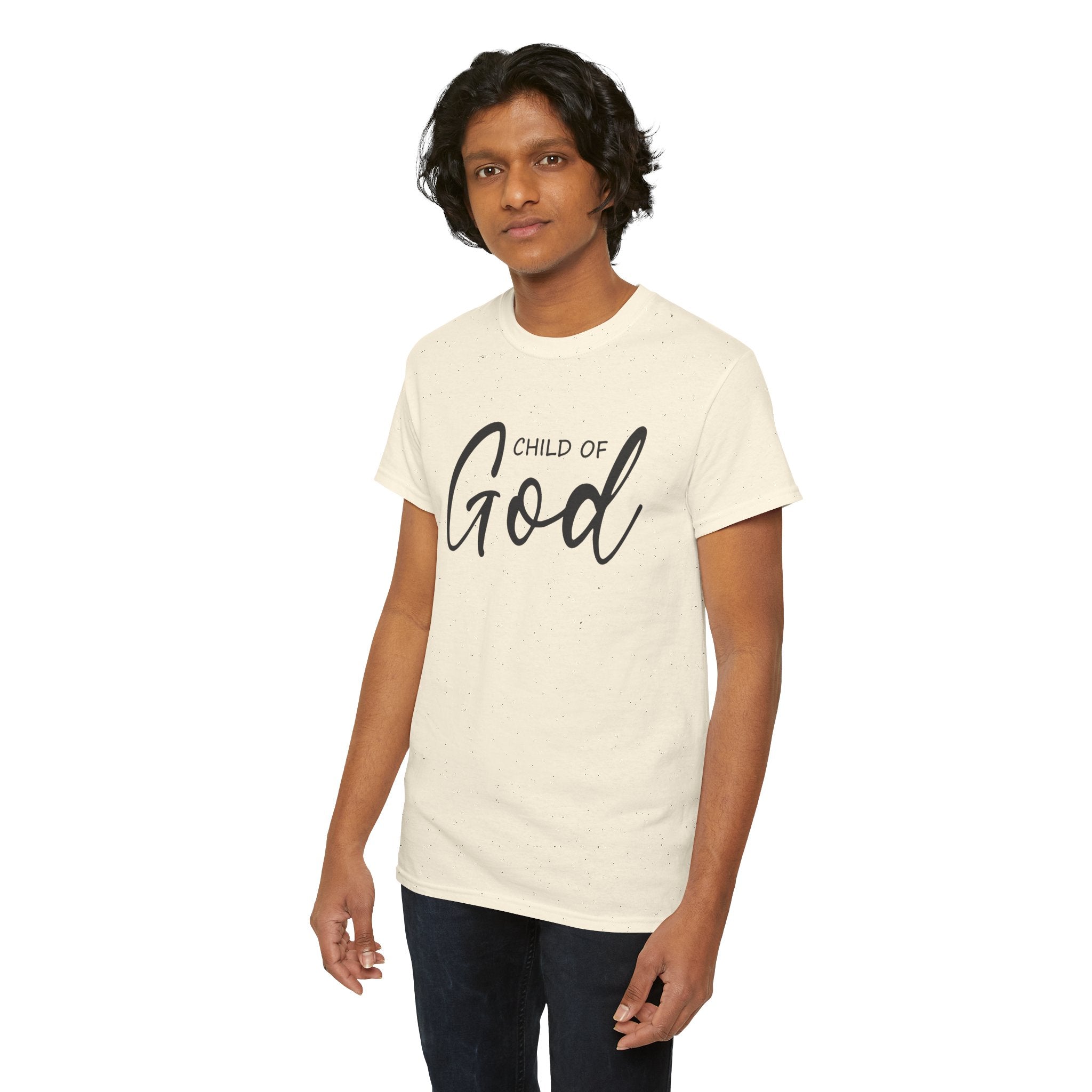 Child of God Unisex Heavy Cotton Tee - Faith T-Shirt, Spiritual Gift, Church Events, Casual Wear, Everyday Comfort