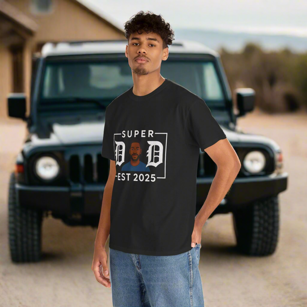 Super Dad Unisex Heavy Cotton Tee – Perfect Gift for Father's Day and Celebrations