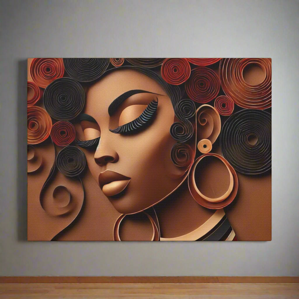 Crowned in Heritage Canvas Art - Contemporary Portrait for Home Decor