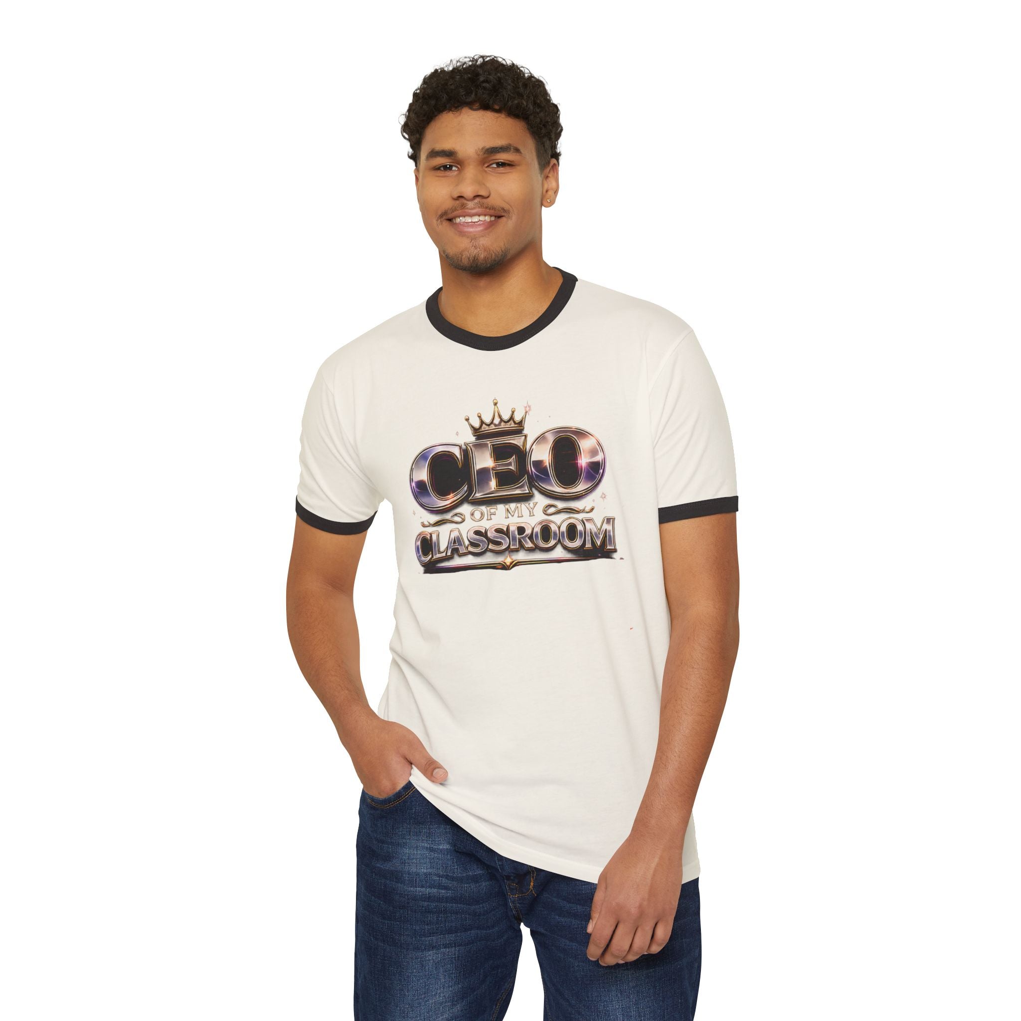CEO of My Classroom Ringer T-Shirt — Funny Teacher Shirt for Educators