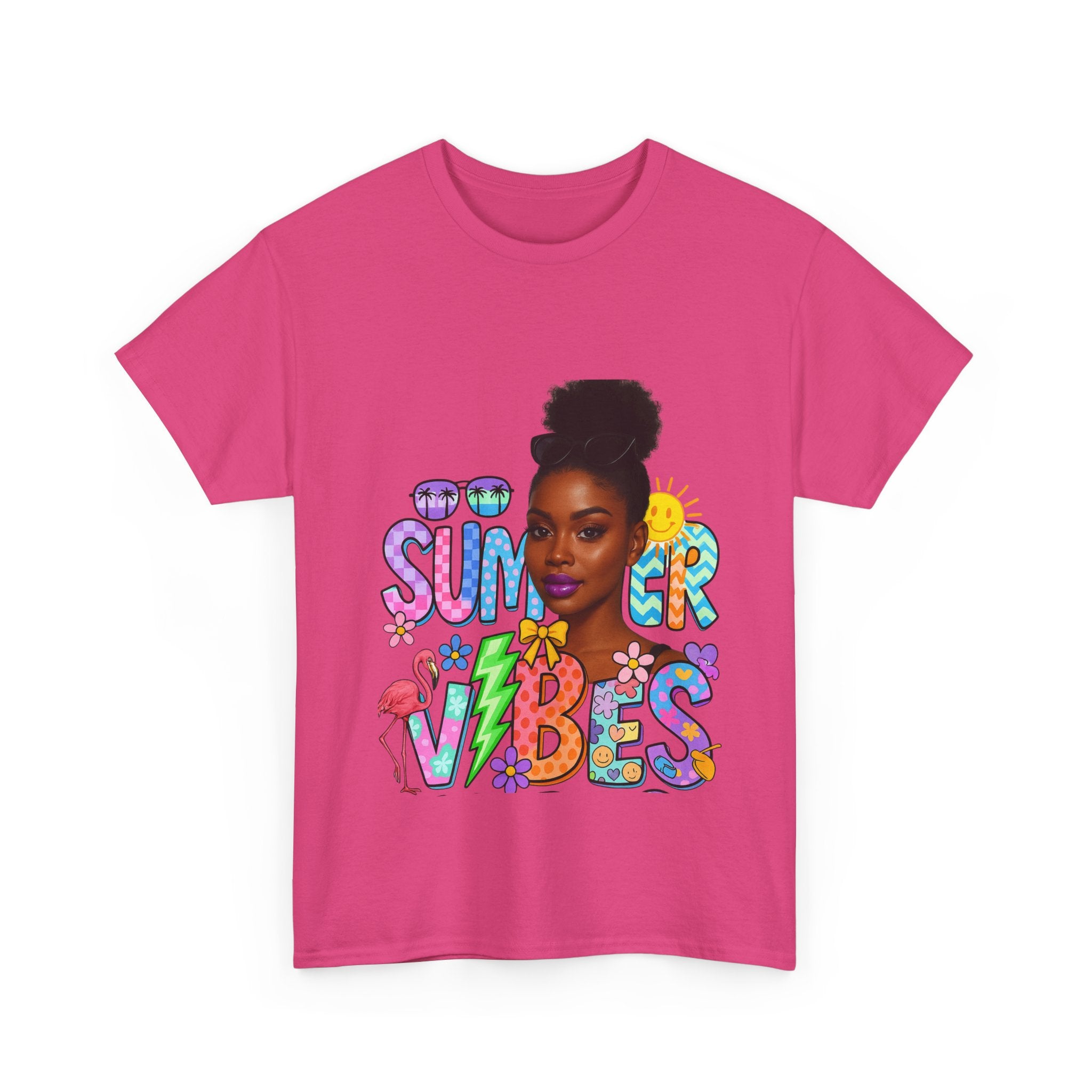 Summer Vibes Unisex Heavy Cotton Tee - Fun and Colorful Graphic Shirt