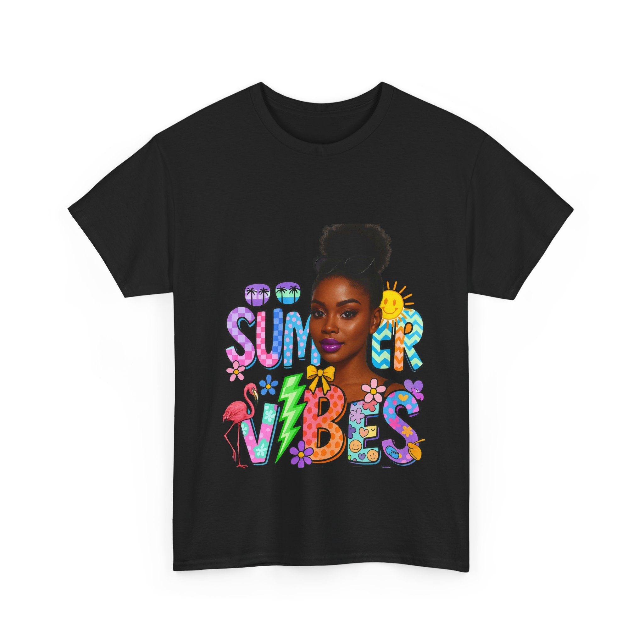 Summer Vibes Unisex Heavy Cotton Tee - Fun and Colorful Graphic Shirt