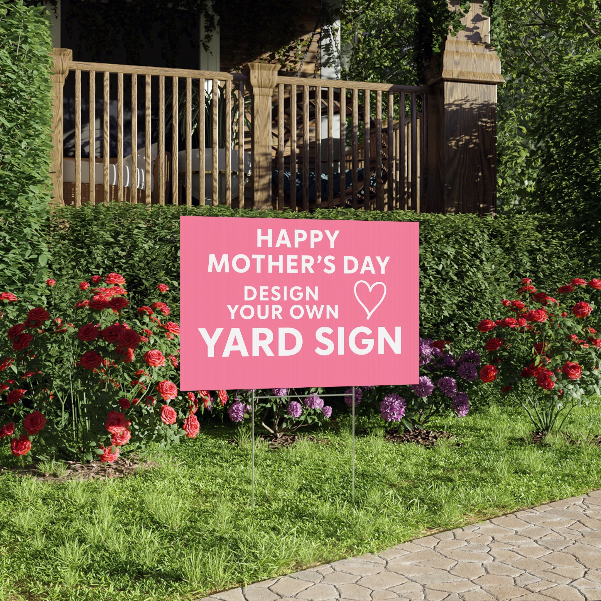 Customizable Mother's Day Lawn Sign - Design Your Own Yard Sign