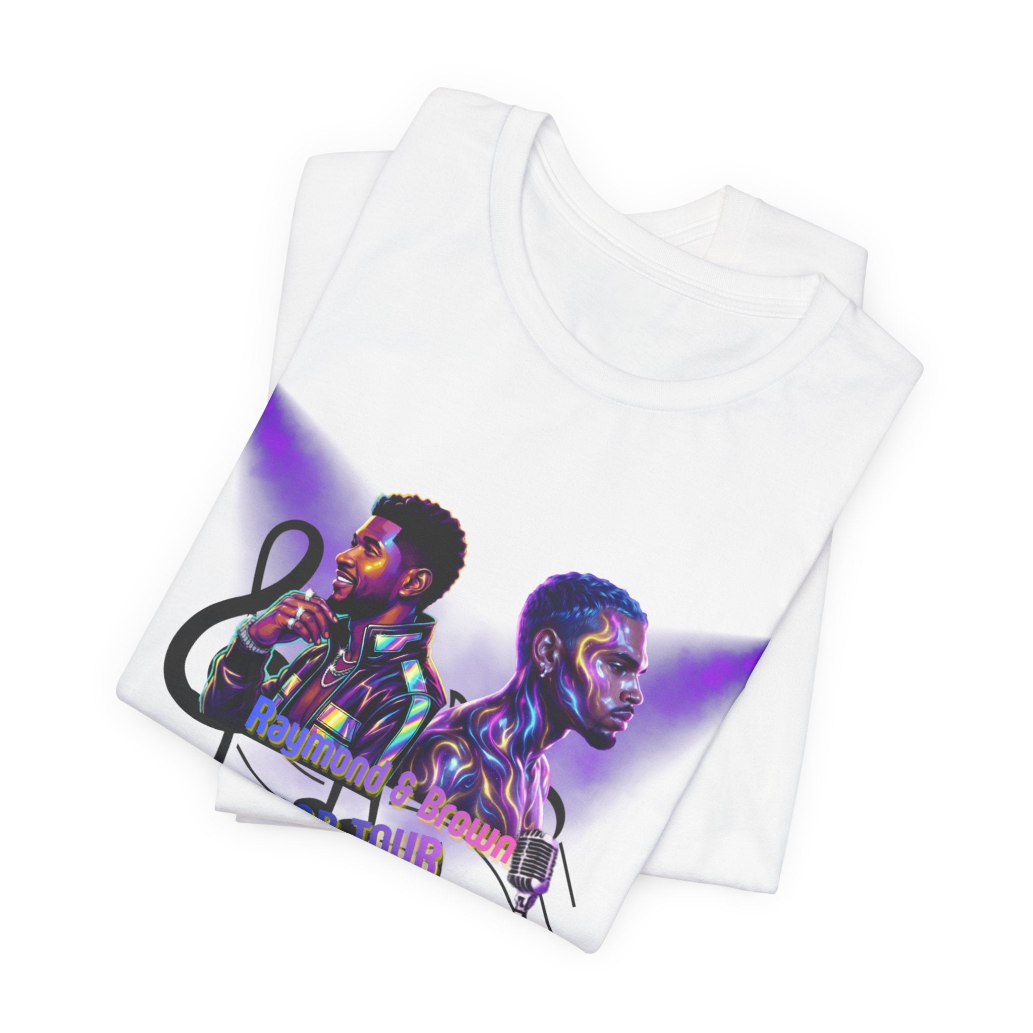 R & B Tour Music Duo Portrait T-Shirt — 'No Limit' Retro Neon Soul Tee