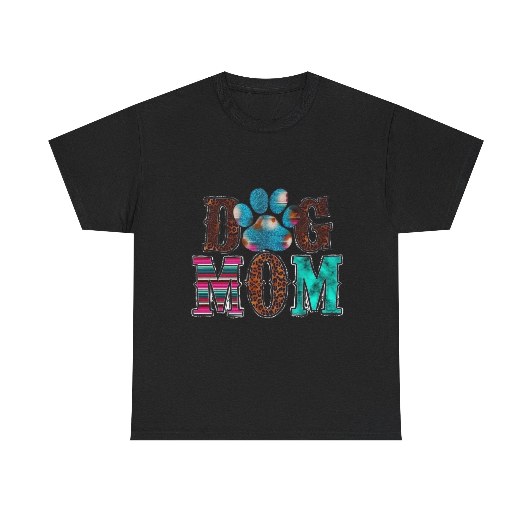 Dog Mom Heavy Cotton Tee, Pet Lover Gift, Dog Owner Apparel, Fun Animal Shirt, Cute Casual Wear, Perfect for Dog Lovers