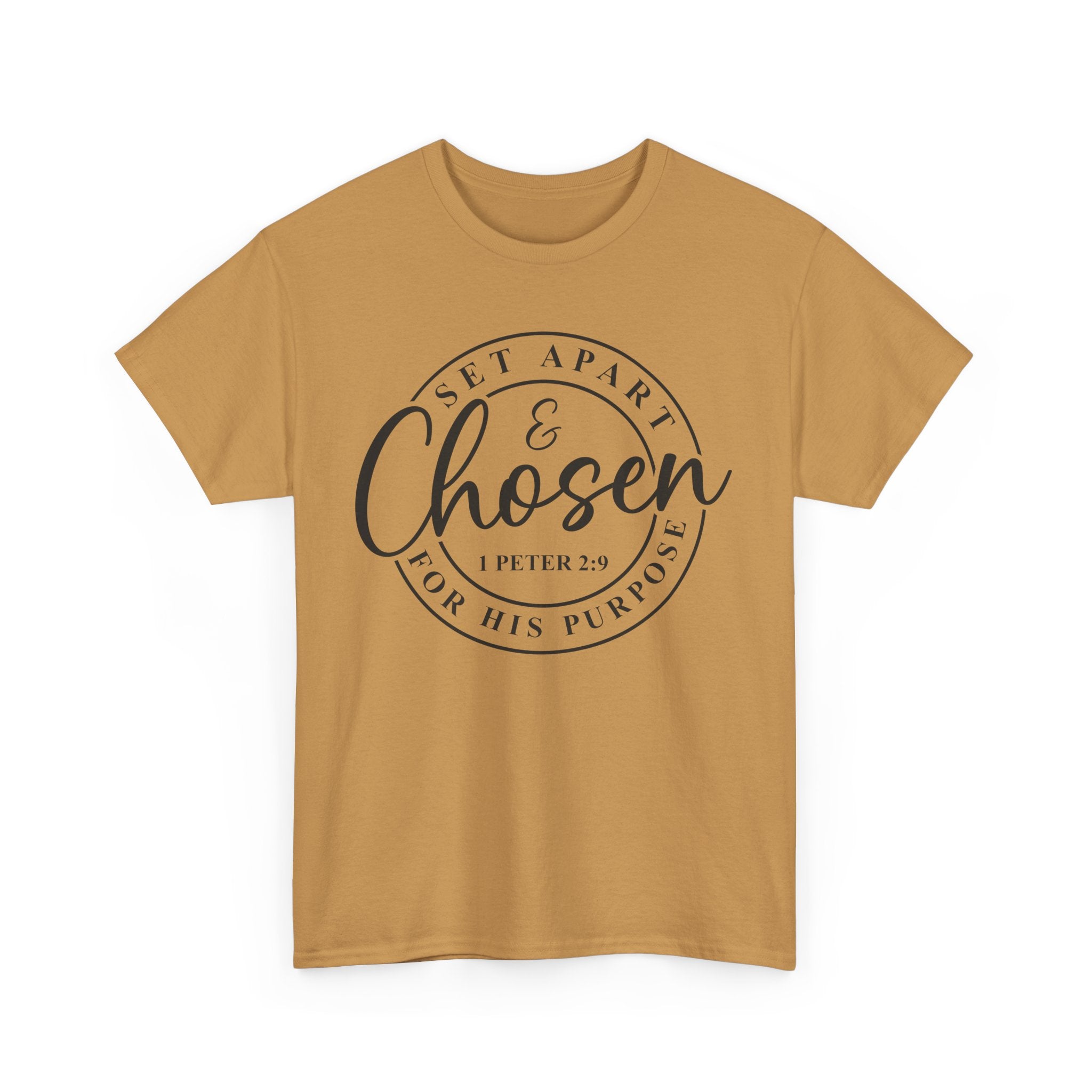 Set Apart & Chosen Unisex Heavy Cotton Tee, Faith-Based T-Shirt, Christian Apparel, Inspirational Gift, Religious Shirt, Meaningful Message