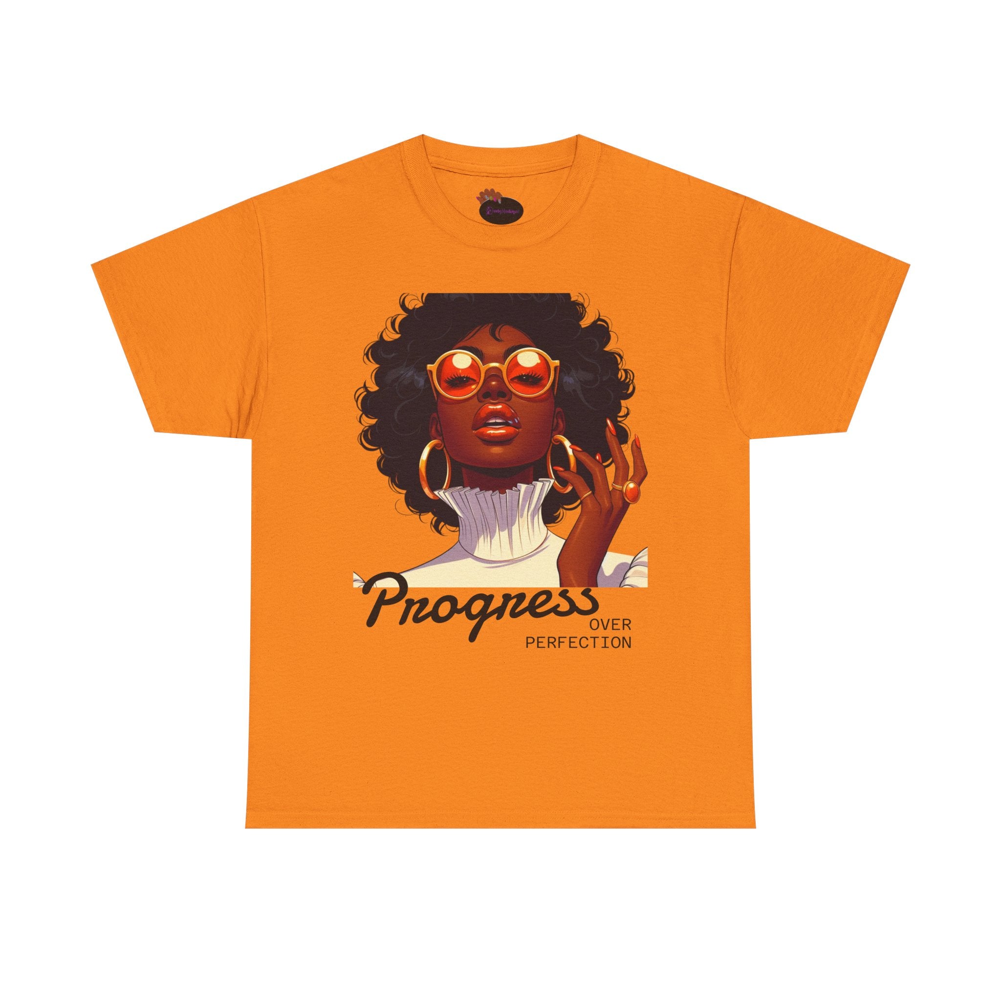 Progress Over Perfection Heavy Cotton Tee - Empowering Fashion for Everyday Confidence