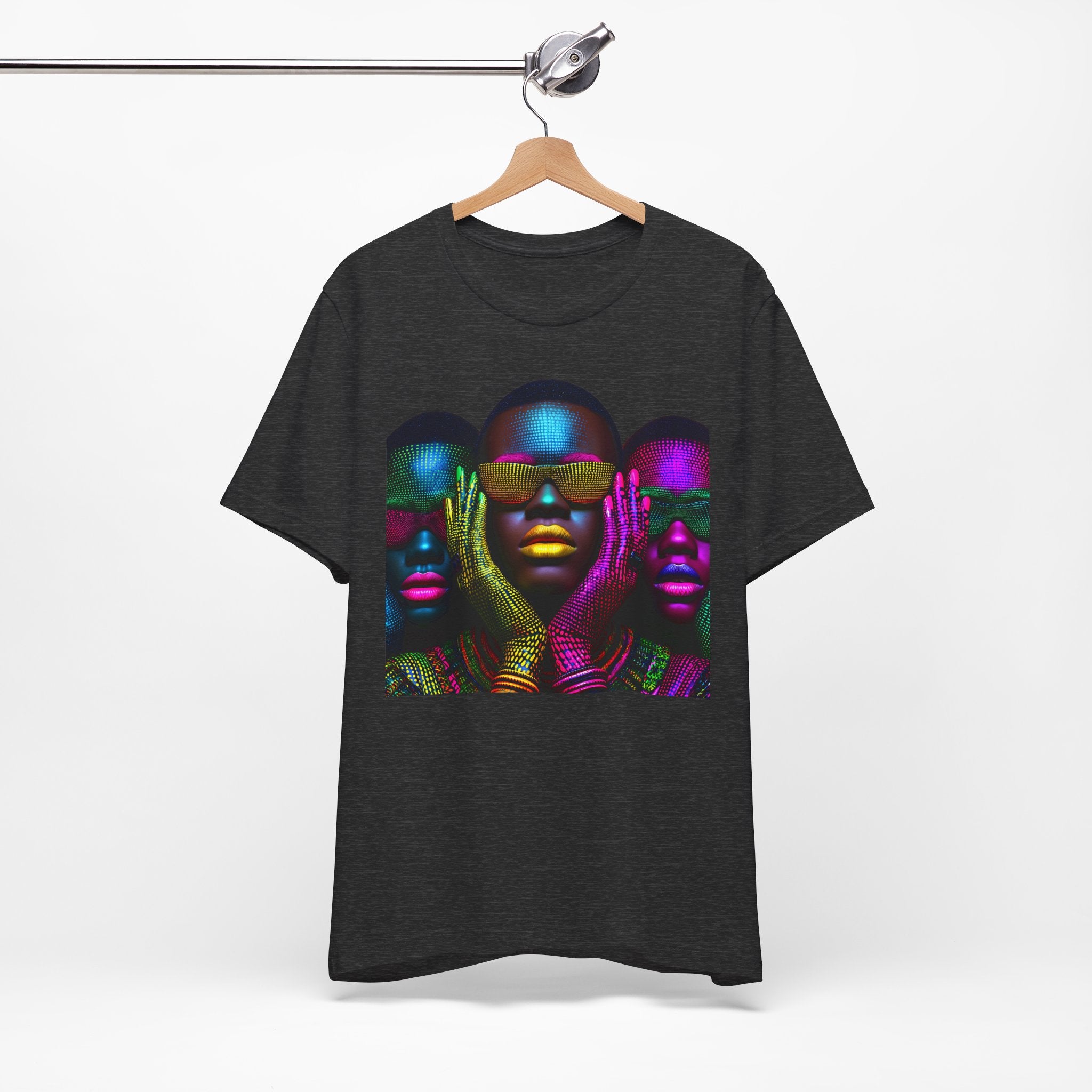 Afrofuturist Neon Faces T-Shirt