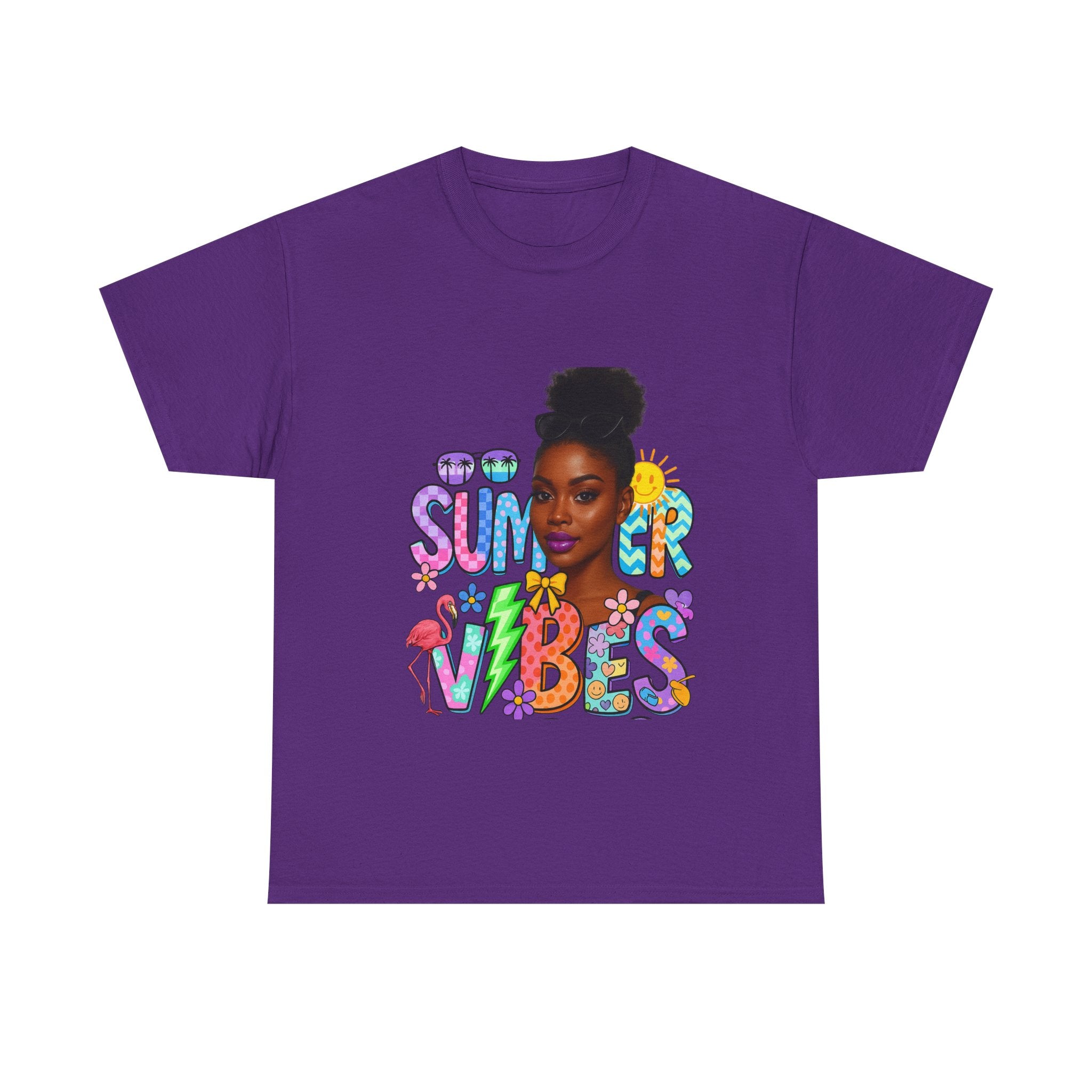Summer Vibes Unisex Heavy Cotton Tee - Fun and Colorful Graphic Shirt