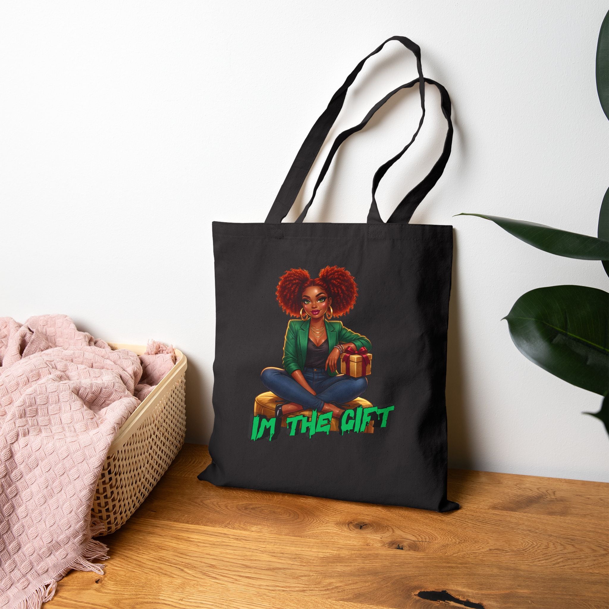 Tote Bag — "I’m The Gift" Afrocentric Graphic Tote
