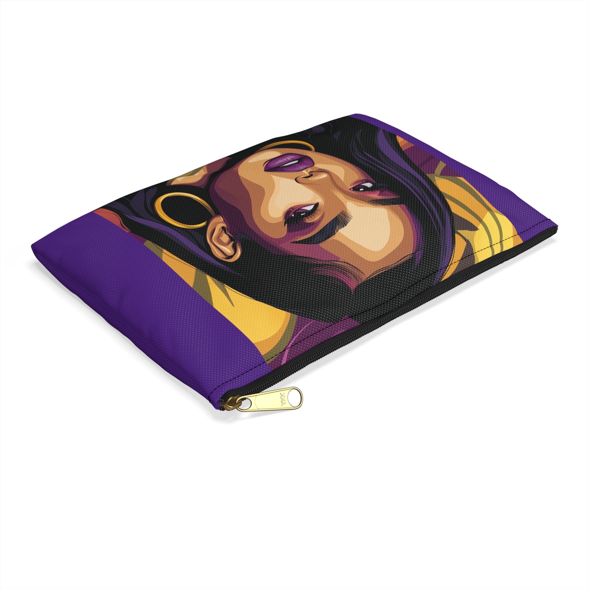 Beauty Chic Graphic Accessory Pouch - Bold Portrait Design
