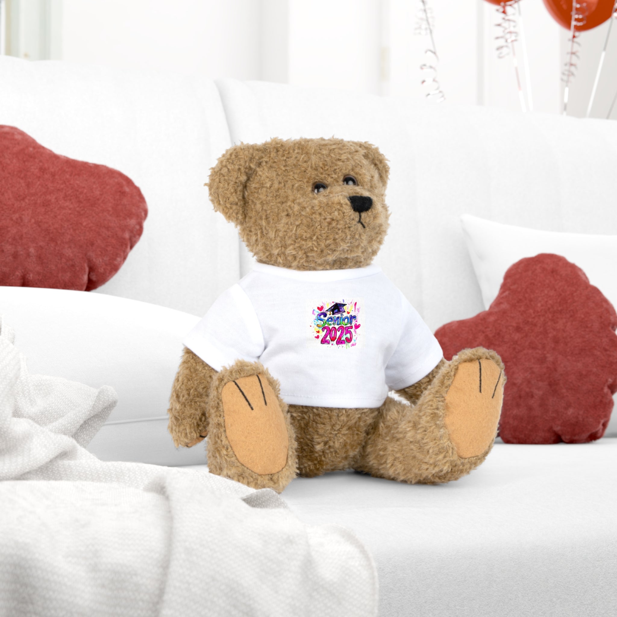 Graduation Plush Toy with Custom T-Shirt - 2025 Celebration Bear