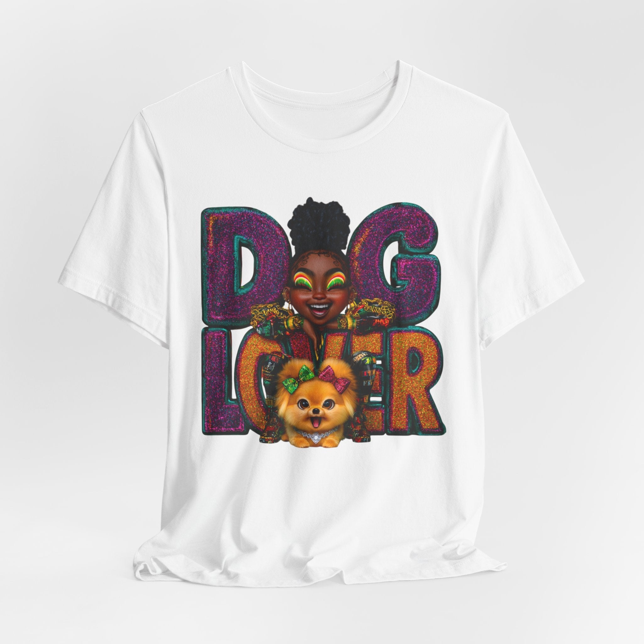 T‑Shirt — Vibrant Dog Lover Graphic Tee ("DOG LOVER")