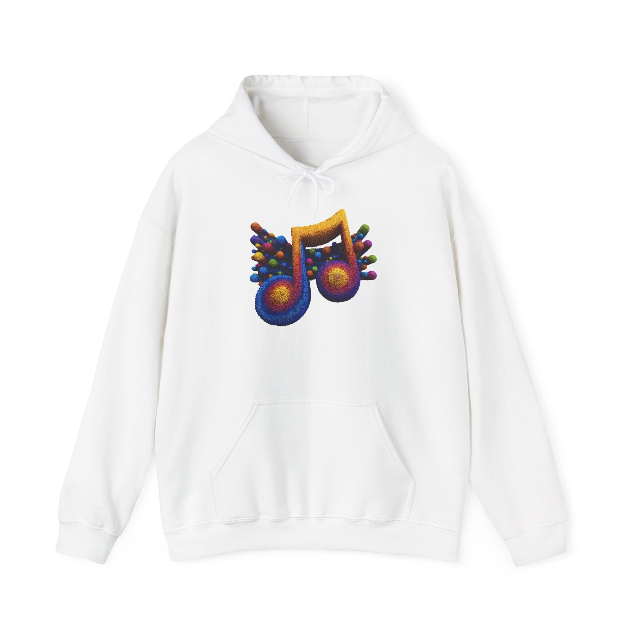 Music Notes Hoodie — Colorful Retro Musical Emoji Sweatshirt