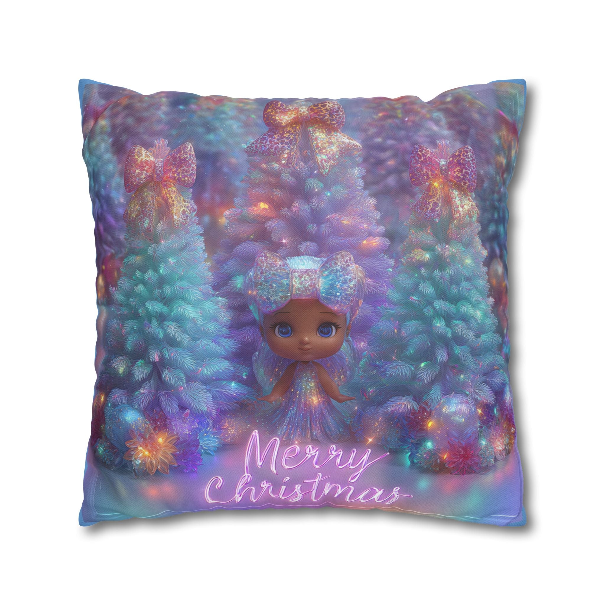 Merry Christmas Decorative Pillowcase, Cozy Holiday Decor, Personalized Gift, Kids Room, Winter Home Accent, Festive Throw Pillow