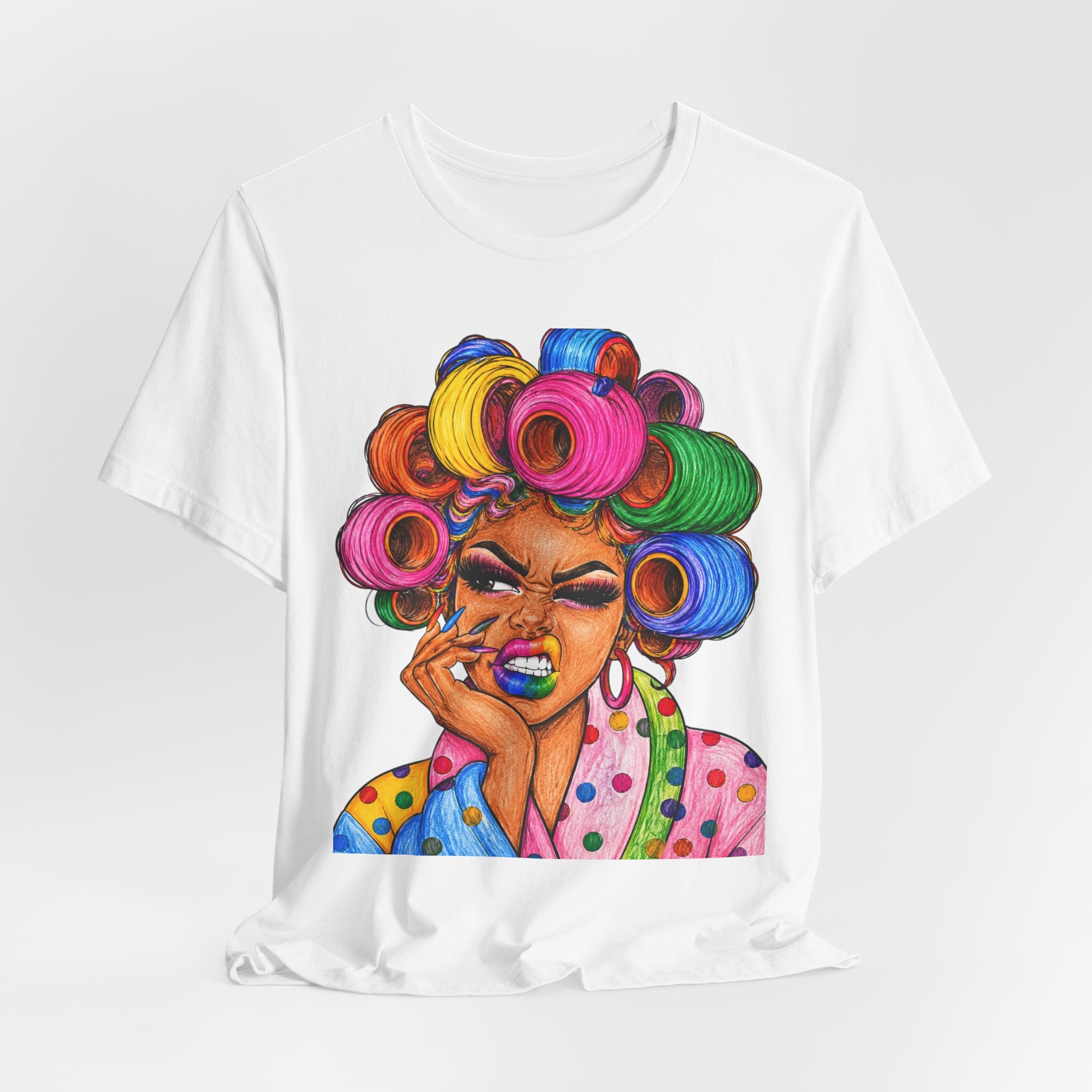 Graphic Tee — Colorful Roller Girl Illustration T-Shirt