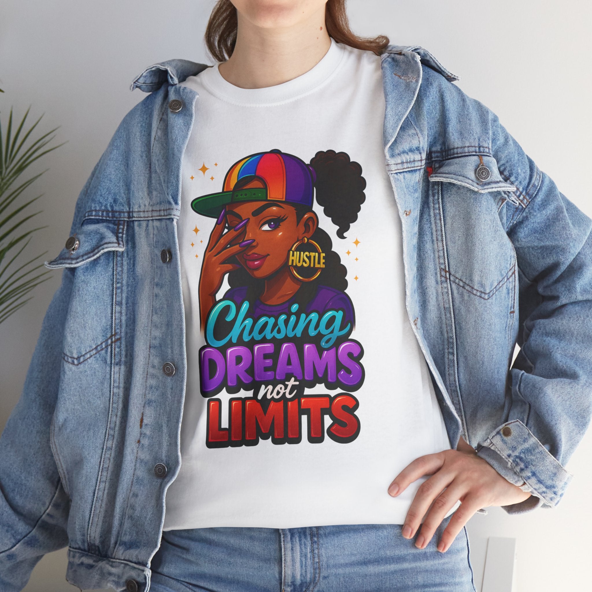 Chasing Dreams Unisex Heavy Cotton Tee - Inspirational Hustle Shirt