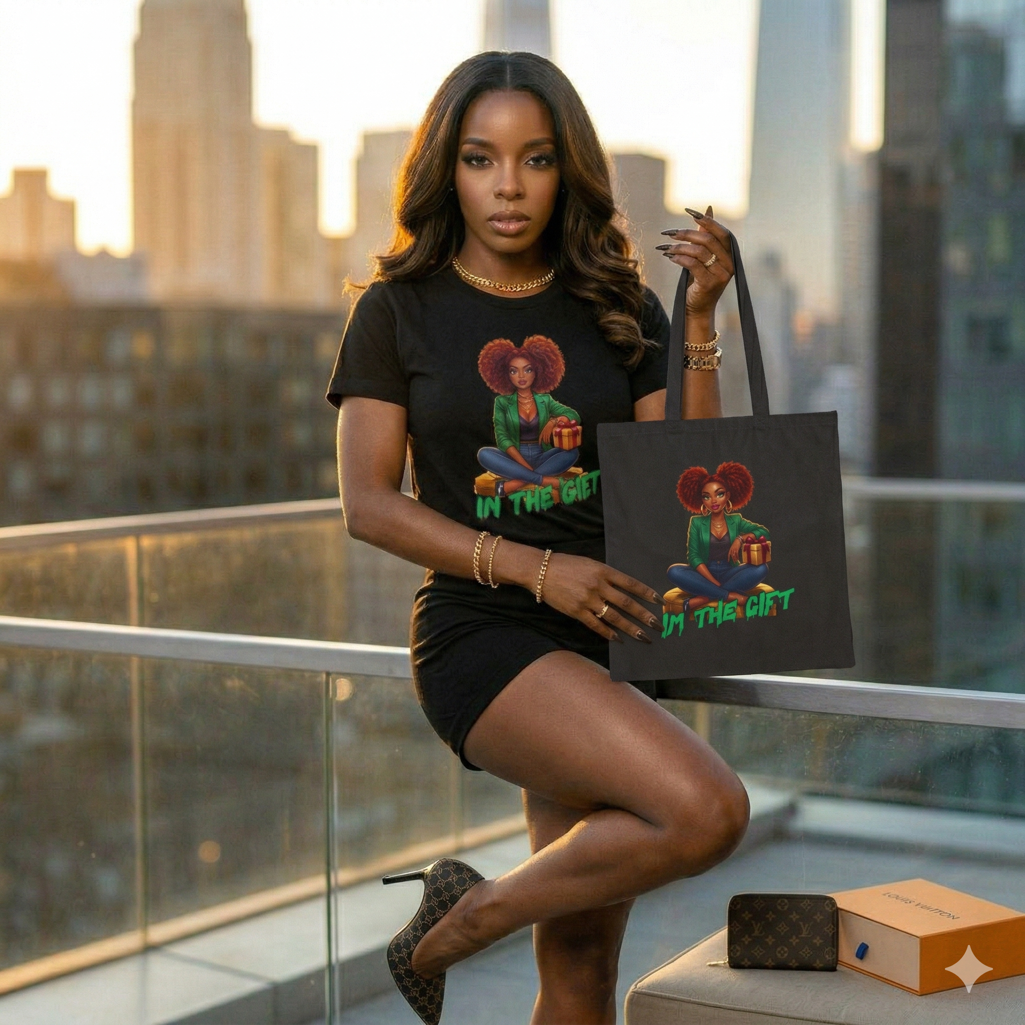 Tote Bag — "I’m The Gift" Afrocentric Graphic Tote
