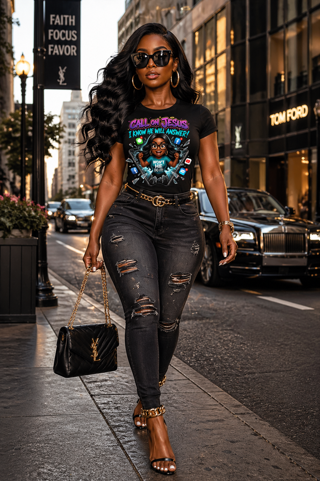 Call on Jesus Graphic T-Shirt — "I Know He Will Answer" Christian Faith Tee