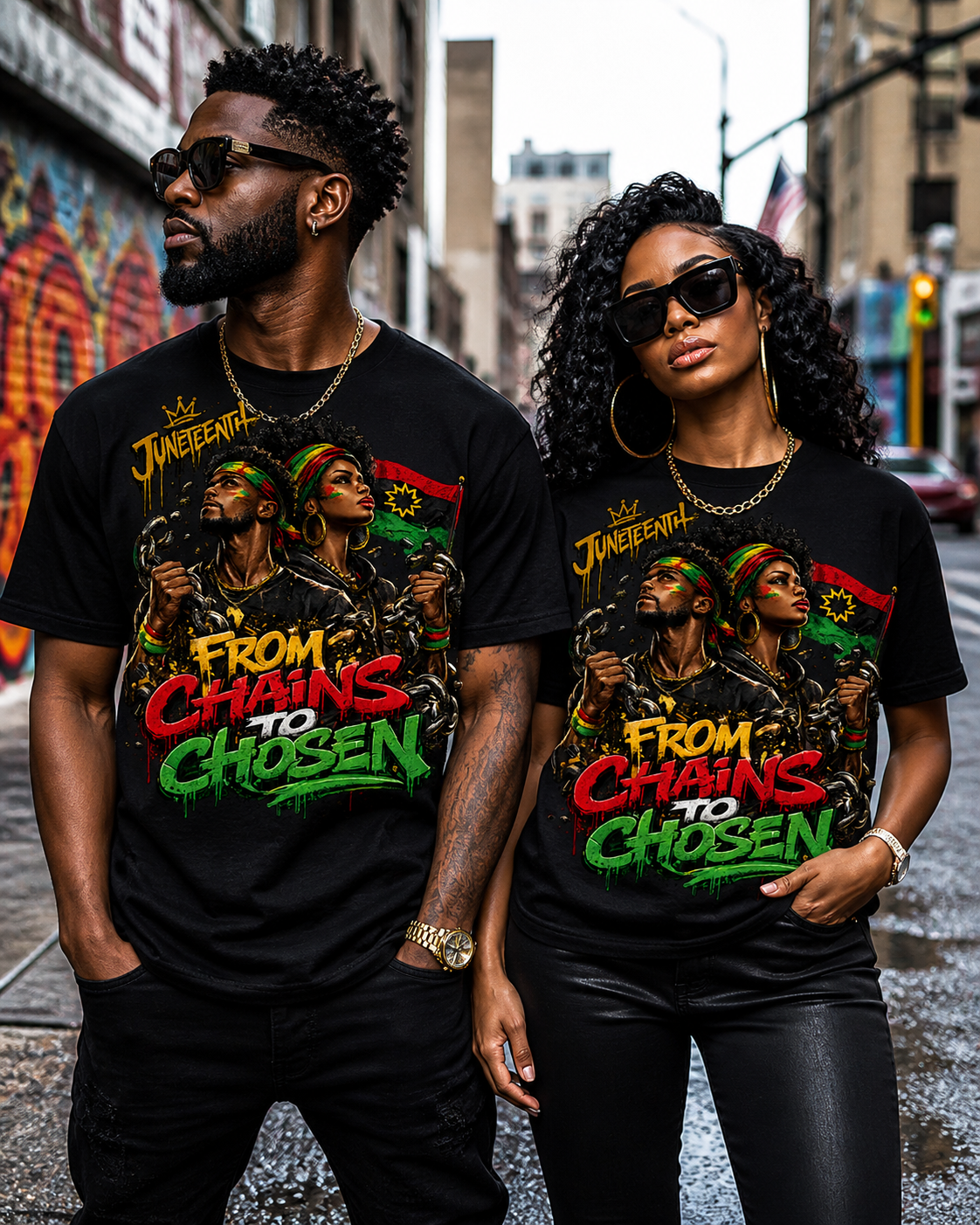 From Chains to Chosen T-Shirt - Unisex— Inspirational Rastafarian Reggae Graphic Tee