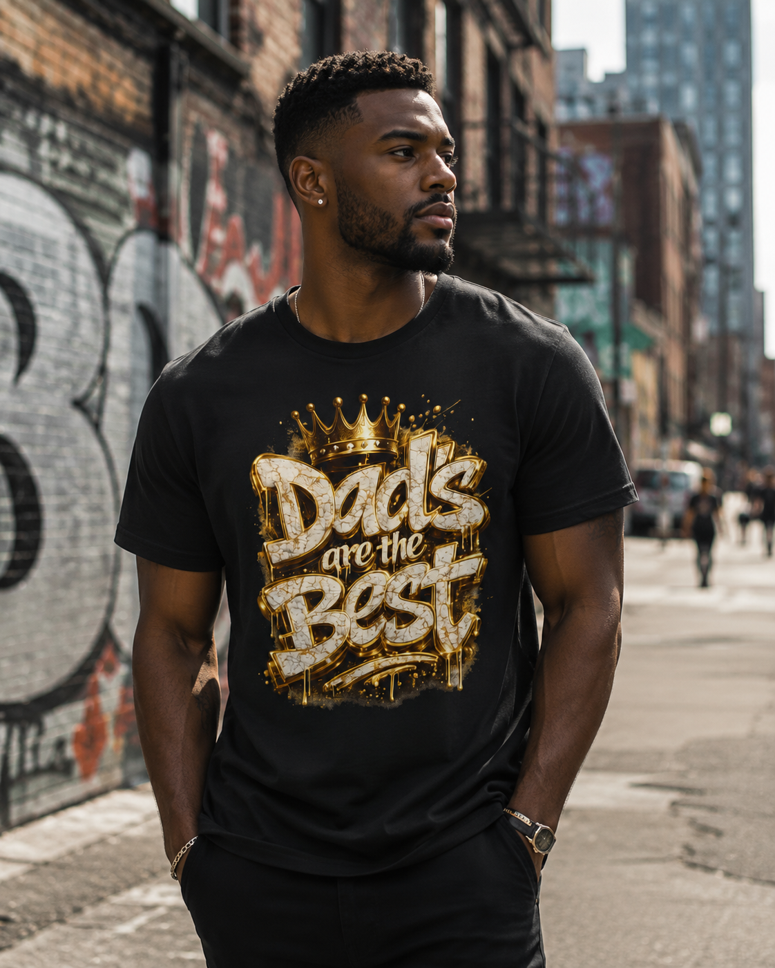 Dad’s Are the Best T-Shirt — Gold Crown Father’s Day Tee