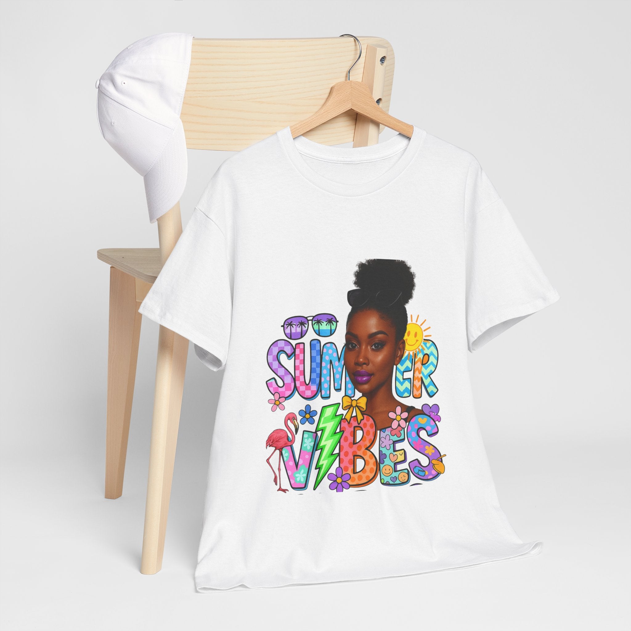Summer Vibes Unisex Heavy Cotton Tee - Fun and Colorful Graphic Shirt