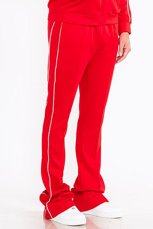 Mens Side Pocket Stacked Flare Pants