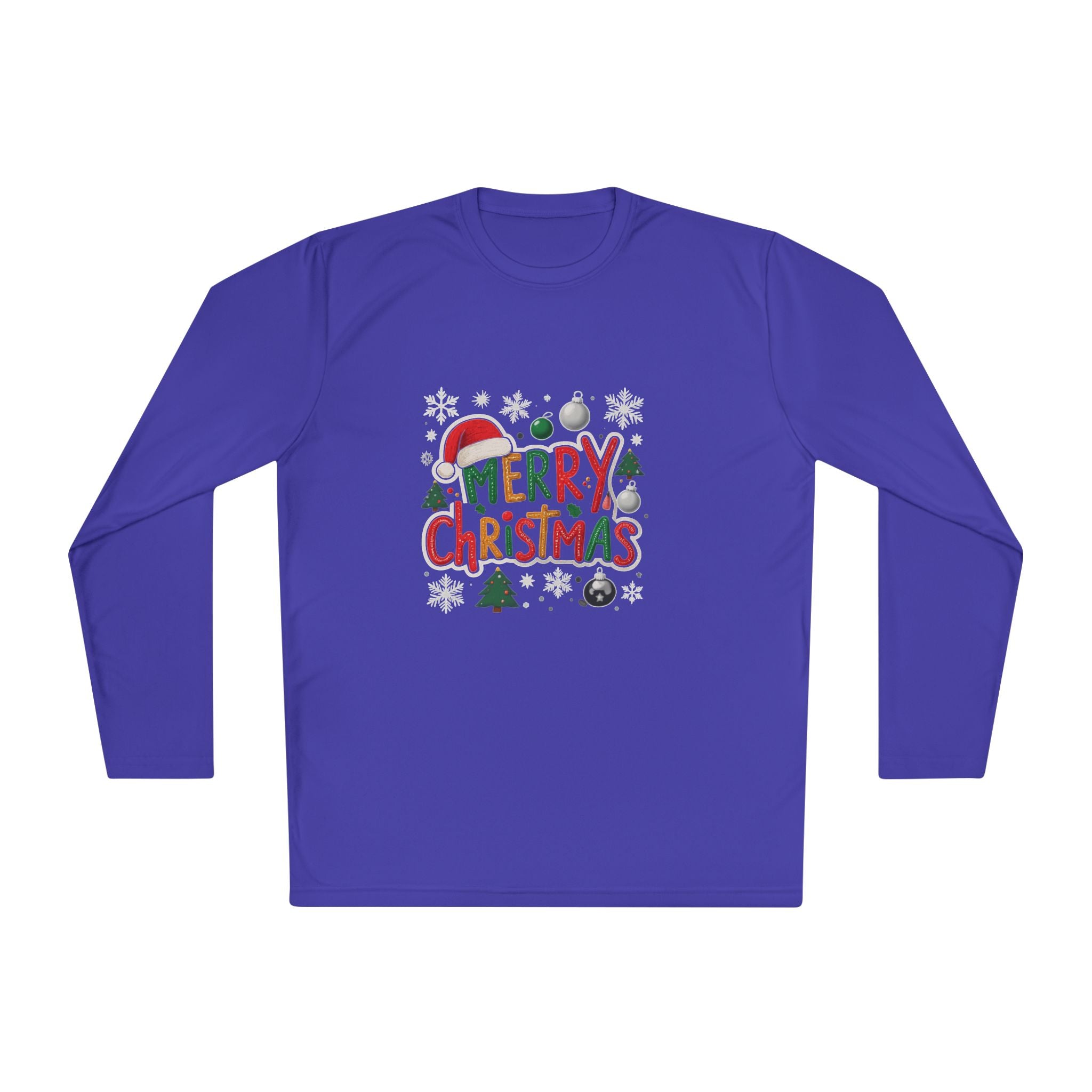 Merry Christmas Long Sleeve Tee — Festive Holiday Graphic Shirt
