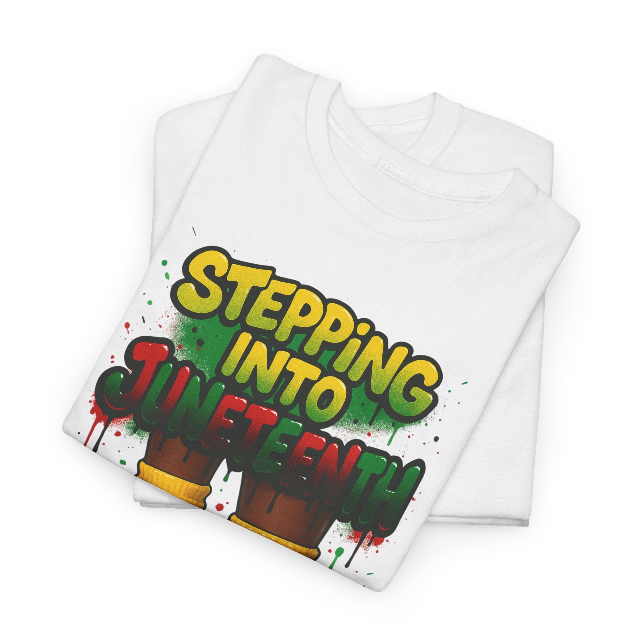 Just Stepping Into Juneteenth Unisex Heavy Cotton Tee | Celebration Shirt, Gift for Freedom, Black History Month, Party Wear