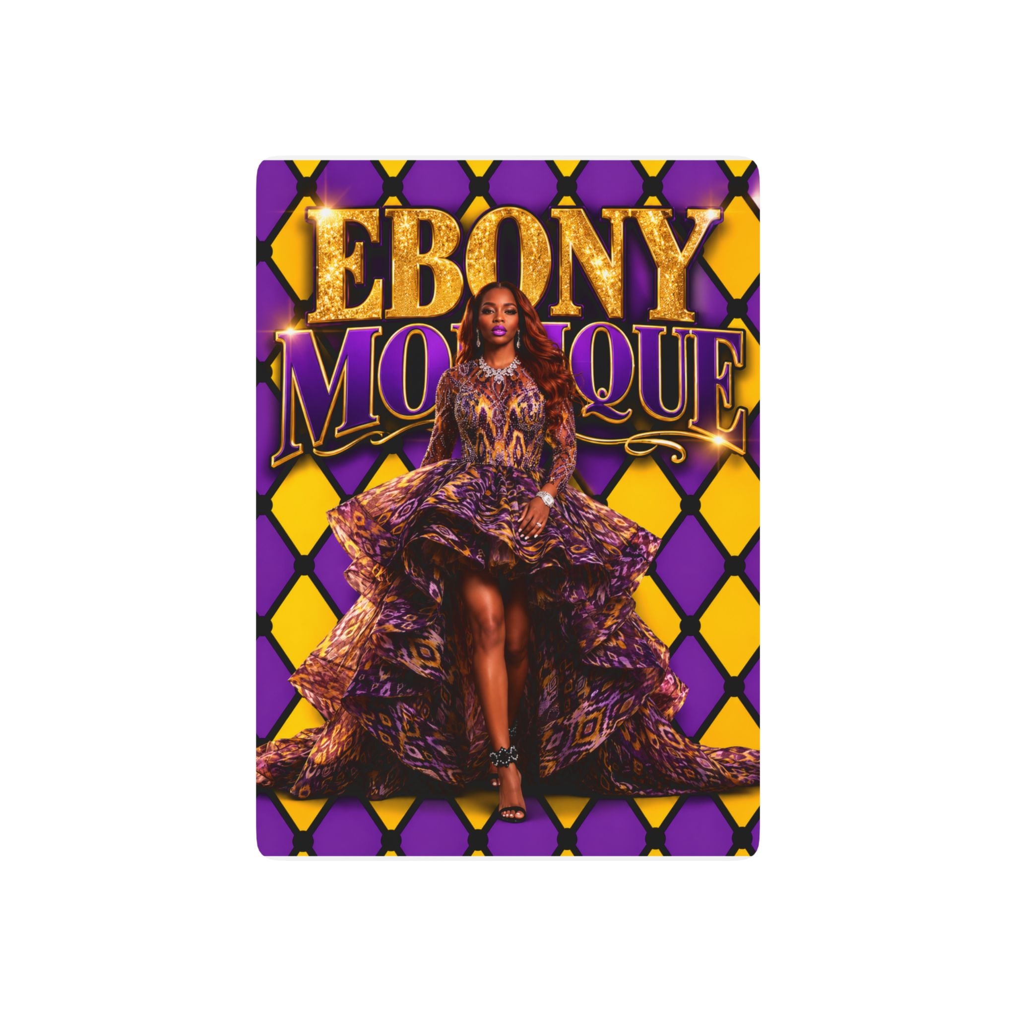 Ebony Monique Poker Playing Cards — Luxury Purple & Gold Deck