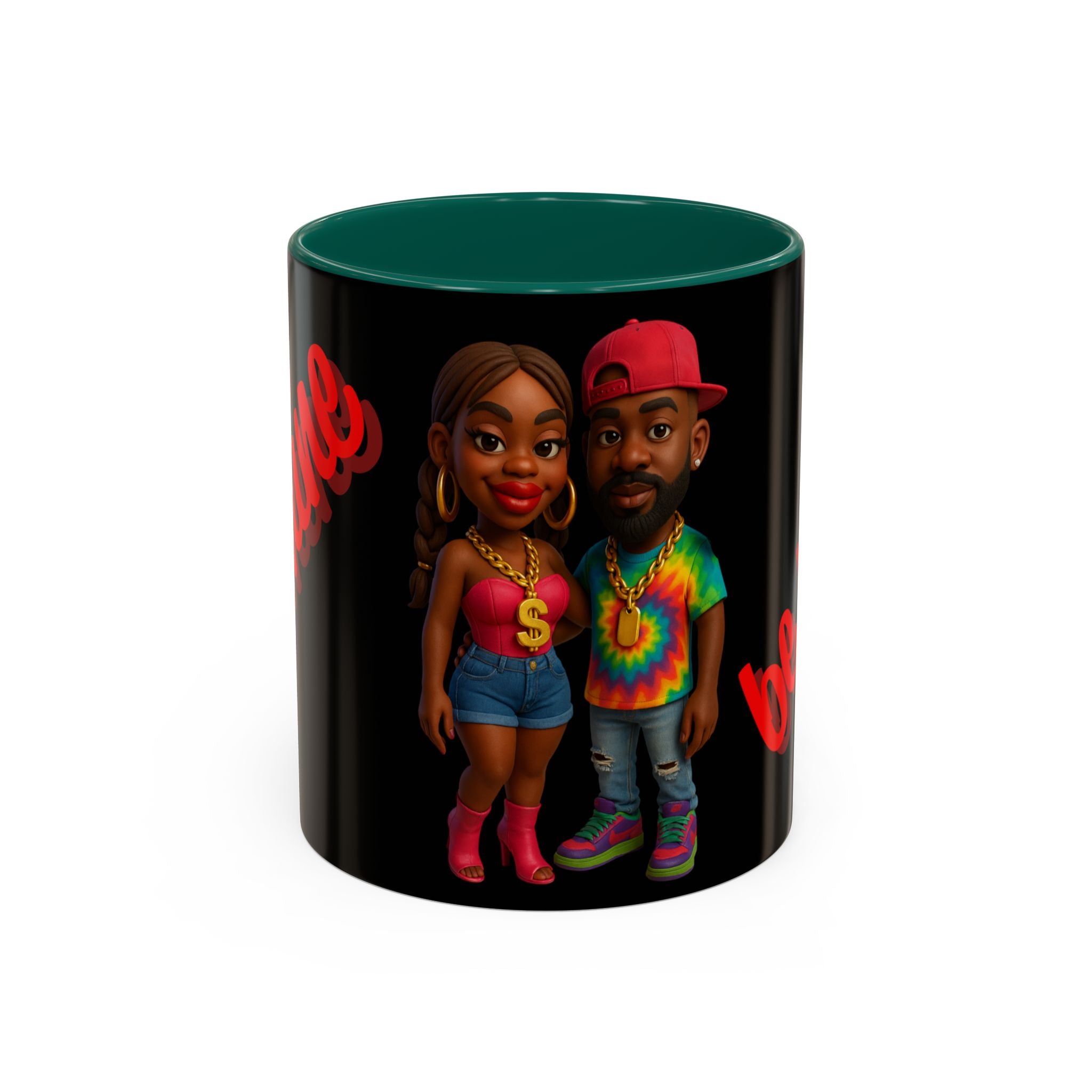 Colorful Be Mine Mug - Fun Couple Design, Perfect Gift for Love and Friendship