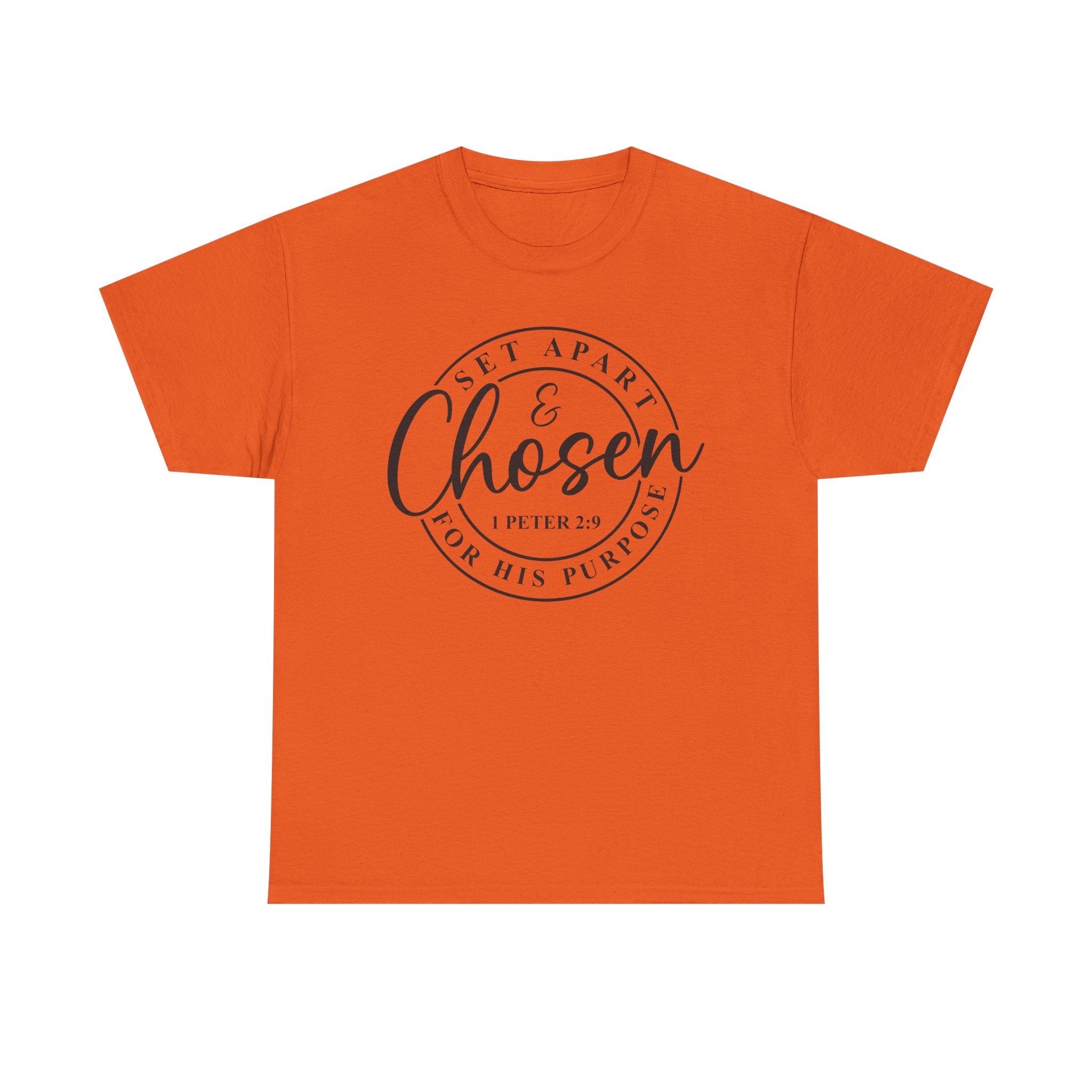 Set Apart & Chosen Unisex Heavy Cotton Tee, Faith-Based T-Shirt, Christian Apparel, Inspirational Gift, Religious Shirt, Meaningful Message