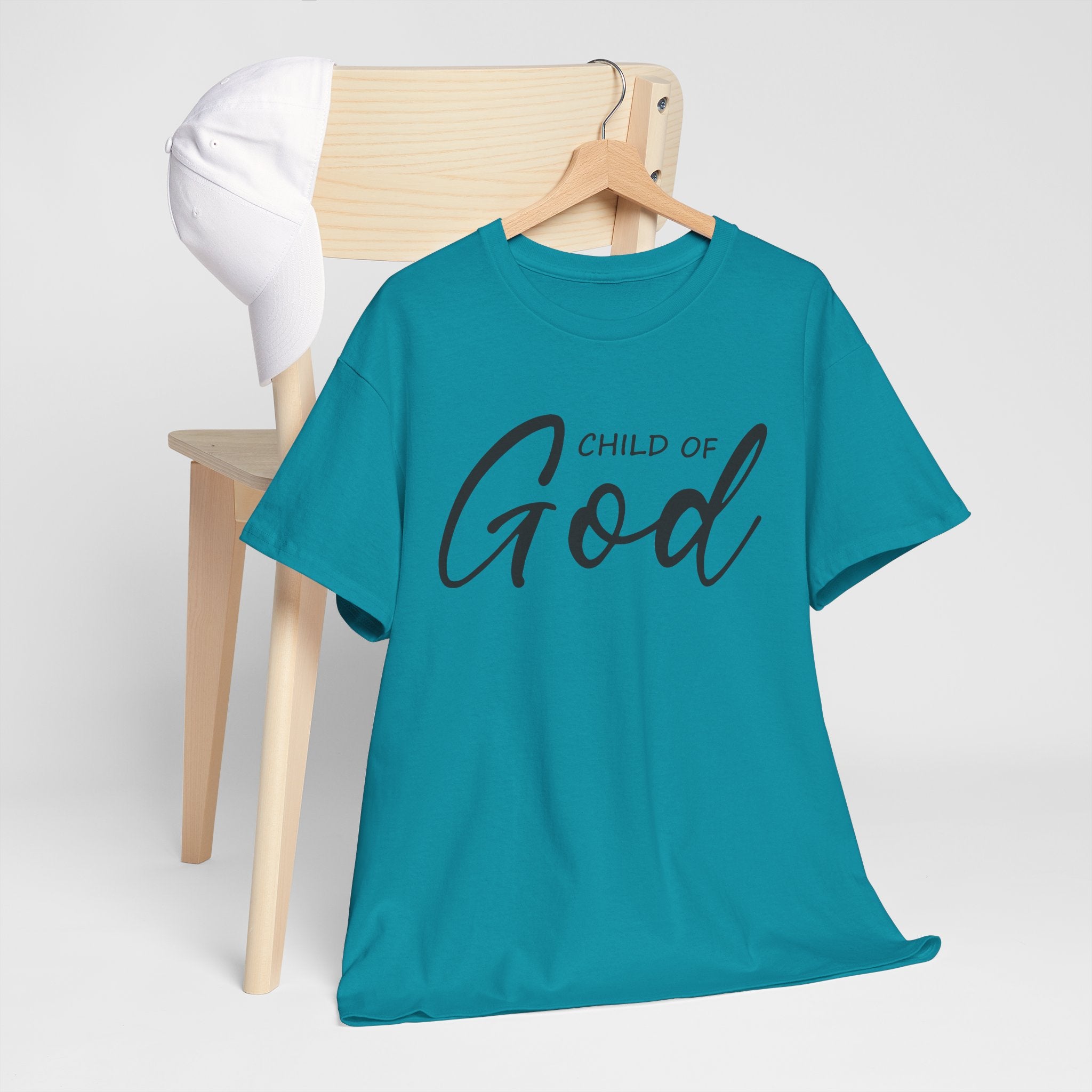 Child of God Unisex Heavy Cotton Tee - Faith T-Shirt, Spiritual Gift, Church Events, Casual Wear, Everyday Comfort